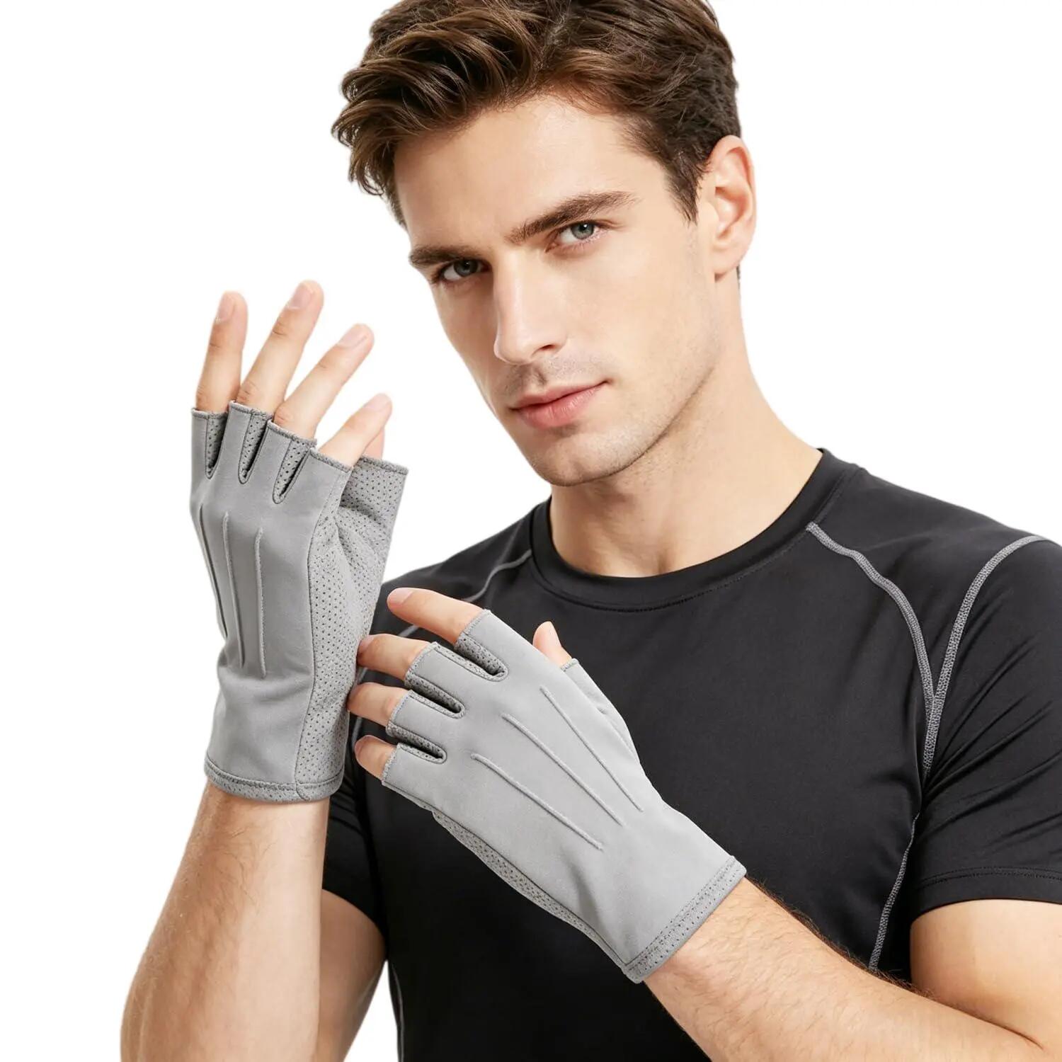 paire de gants d'été légers sans doigts - Gants de protection solaire pour la co 2/6