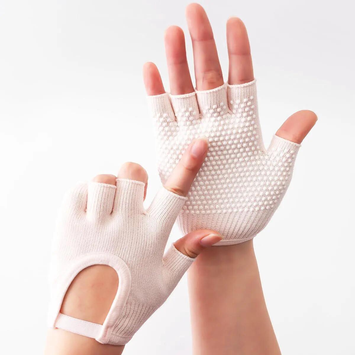 1 paire de gants - Gants chauds et ouverts sans doigts pour femme - Gants de yog 2/5