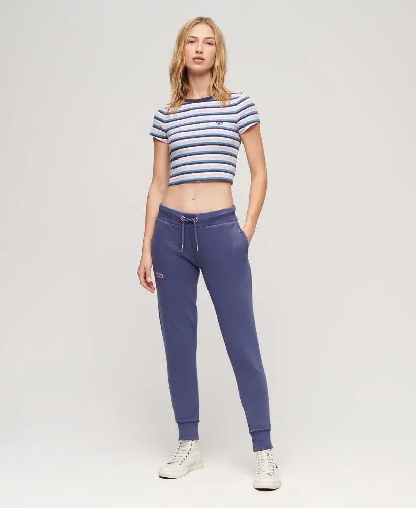 superdry Pantalon Essential Logo Joggers slim en coton mélangé – Mariner Navy 5/6