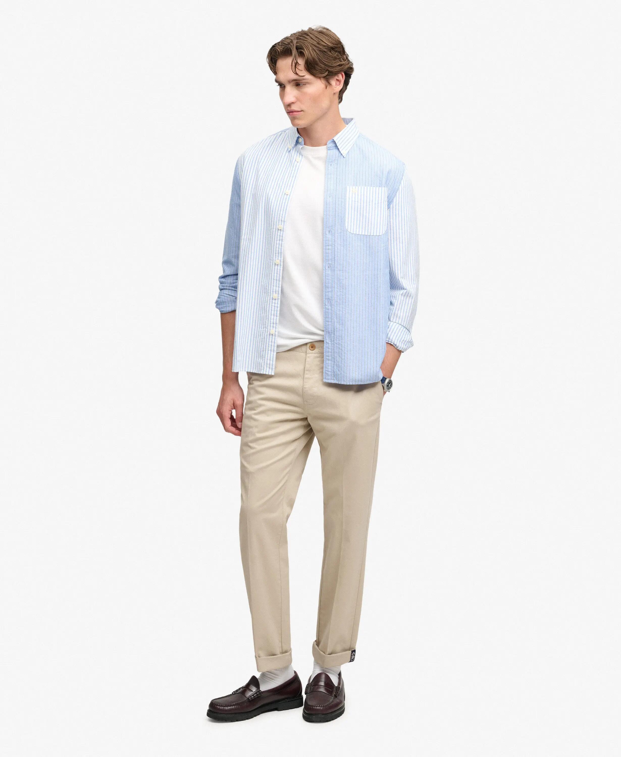 superdry Chinos Premium Regular em algodão elástico – Sandstone Brown 2/6