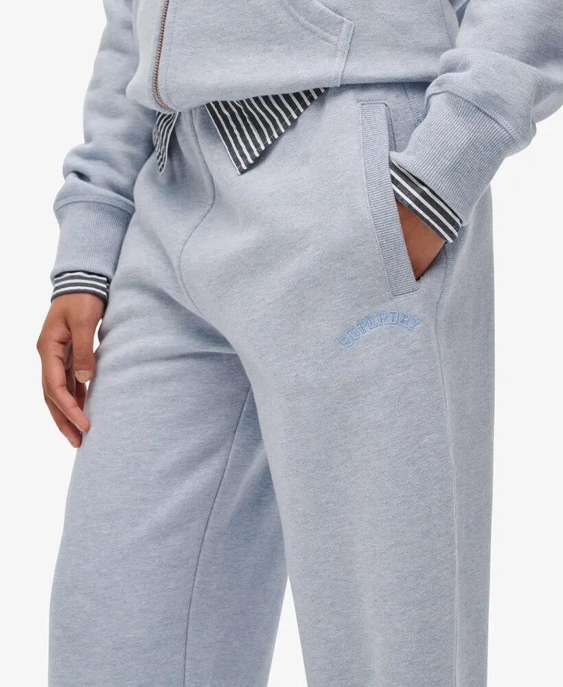 superdry Pantaloni jogging Essential con logo ricamato – Blue Fog Marl 2/7