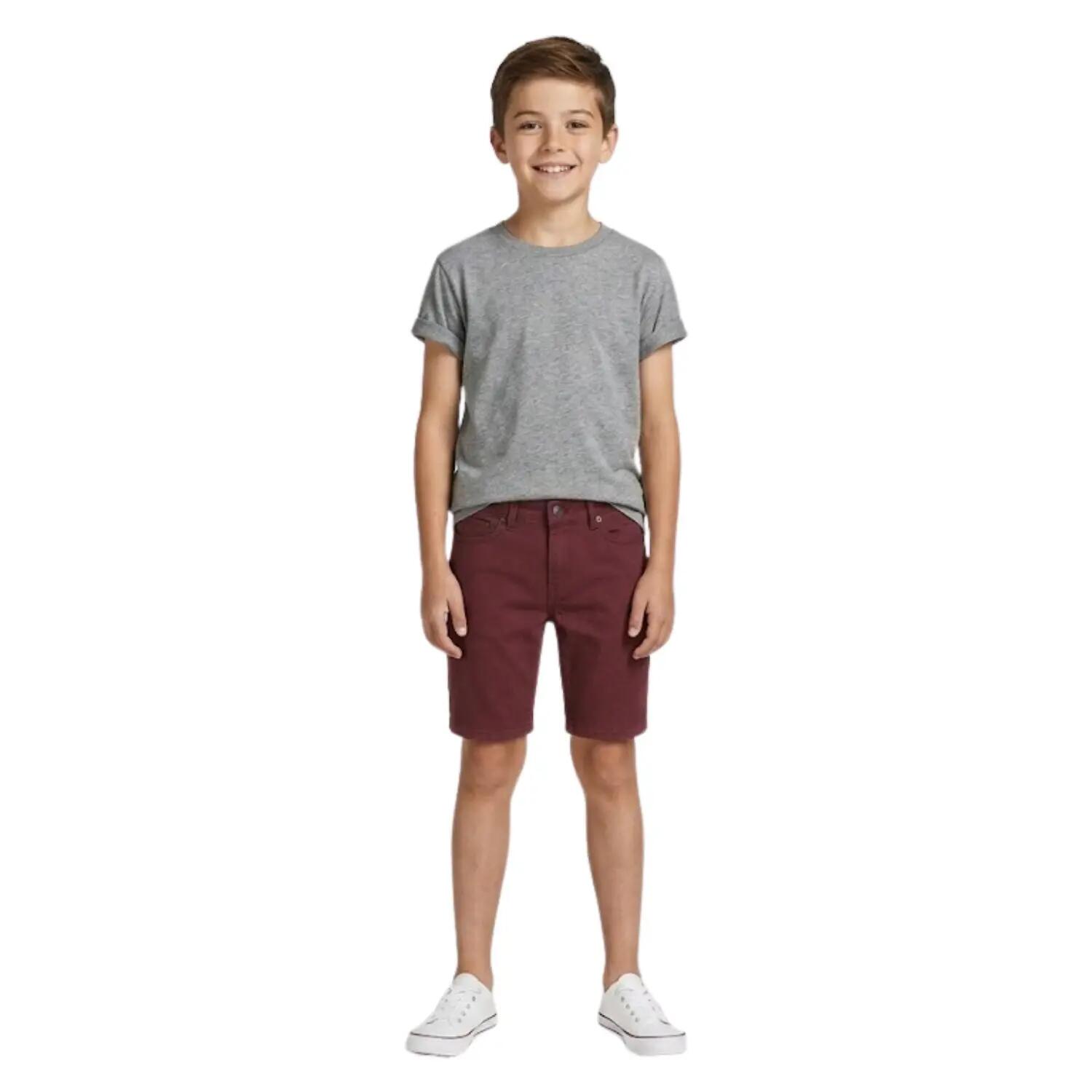 Pantaloni scurți băieți Element Owen bordo clasici din bumbac