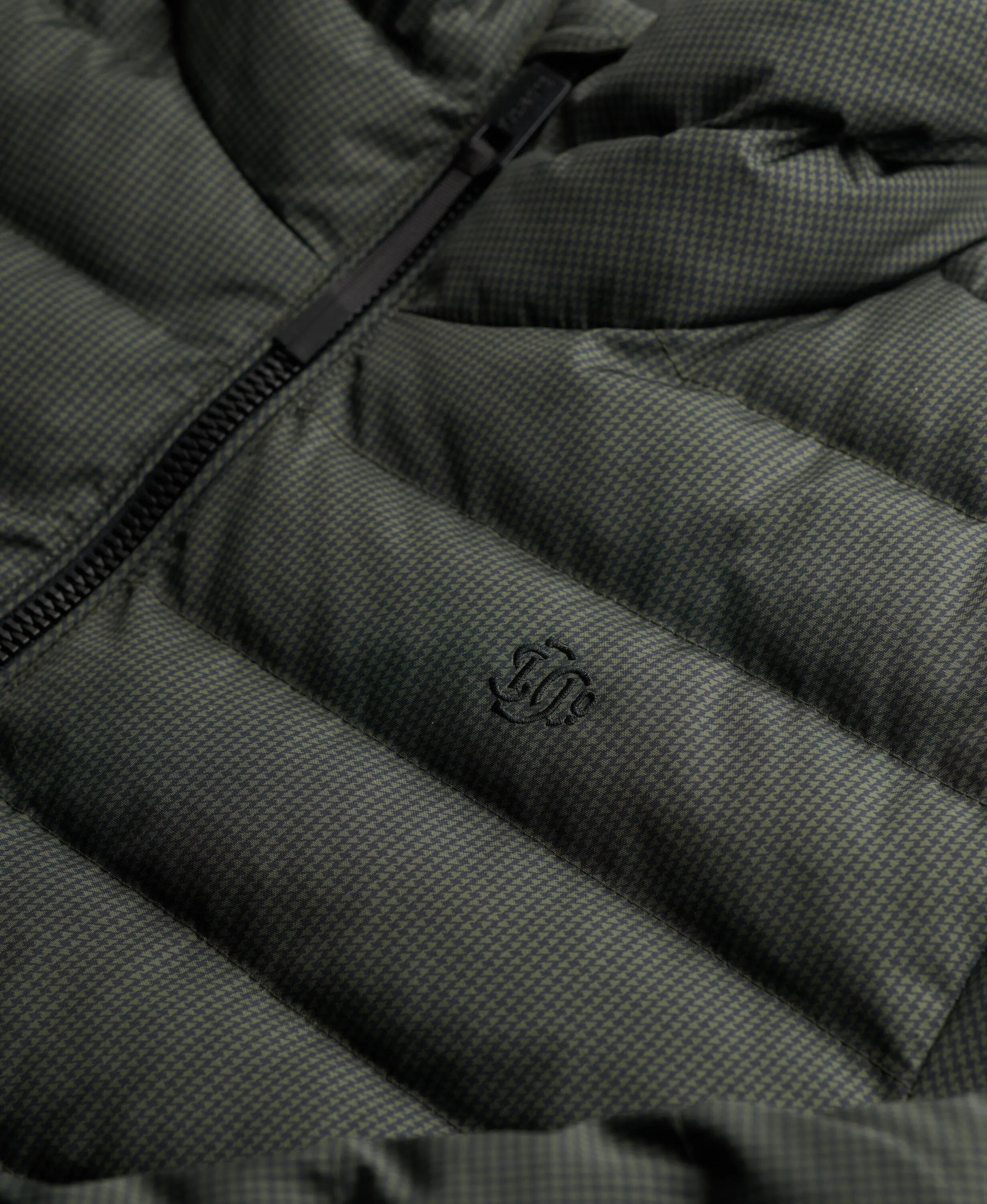 superdry Casaco Fuji Estate acolchoado slim – Olive/Navy Check 7/7