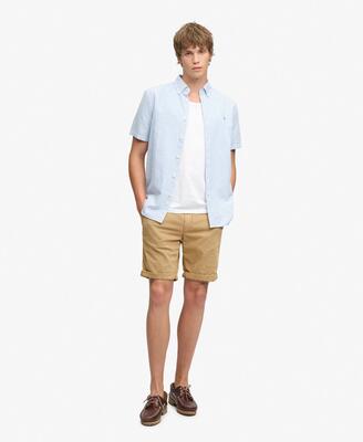 Superdry utility chino shorts - straight fit, katoen met elastaan