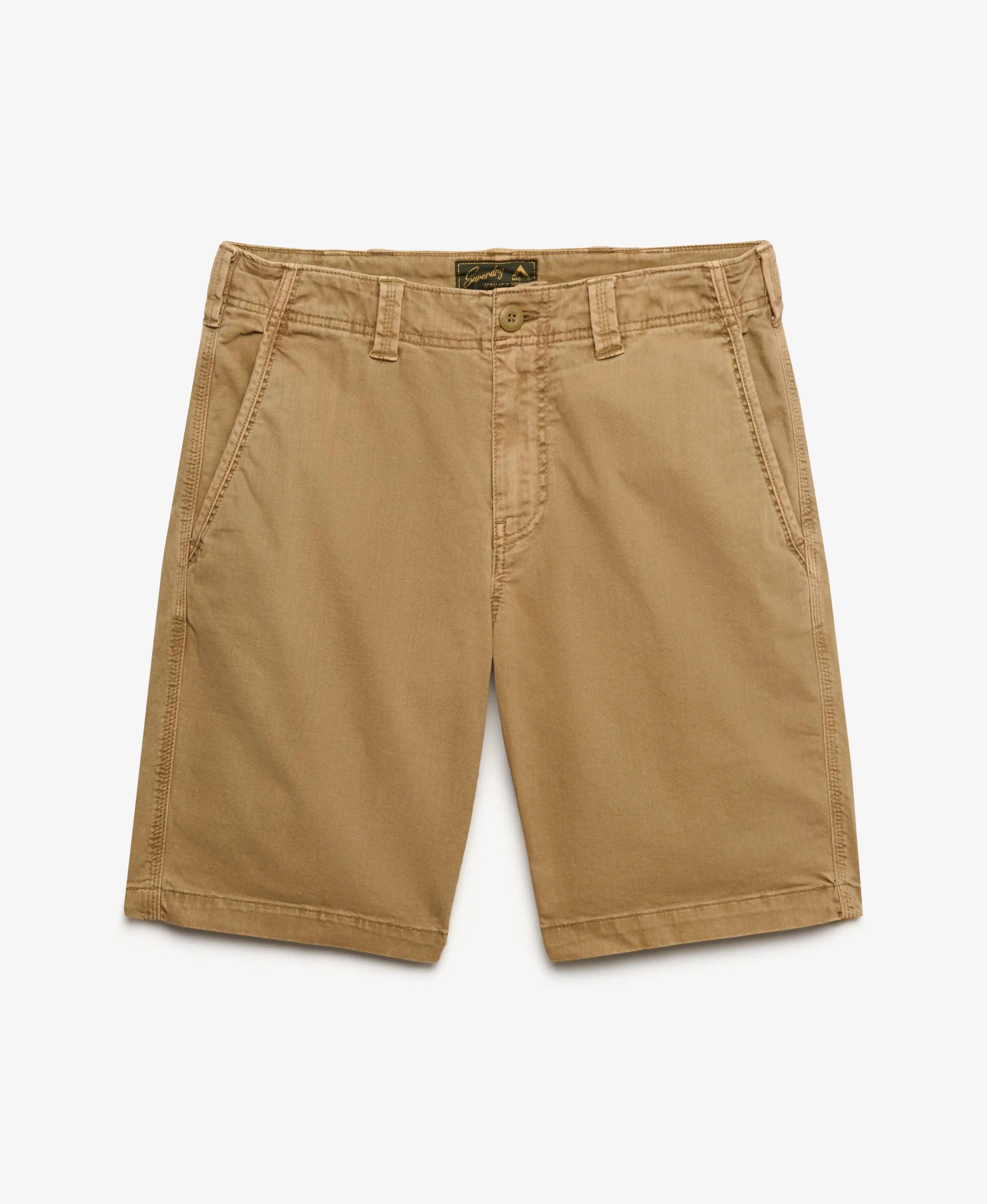 superdry Utility Chino Shorts corte recto algodón elástico – Classic Tan Brown 6/6