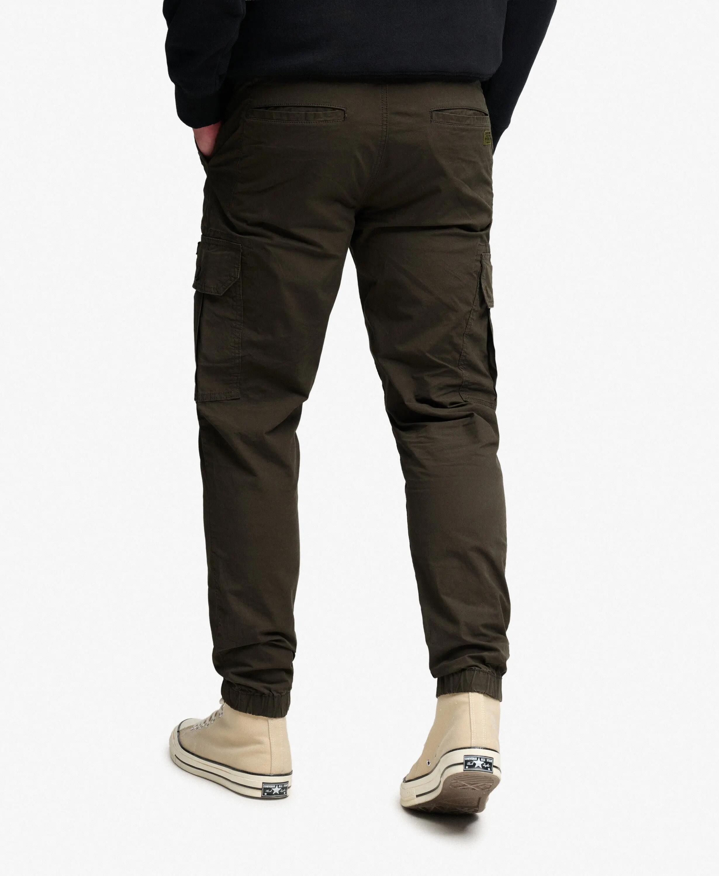 Pantalon Para Cargo Slim en coton stretch – Dark Grey Green 4/7