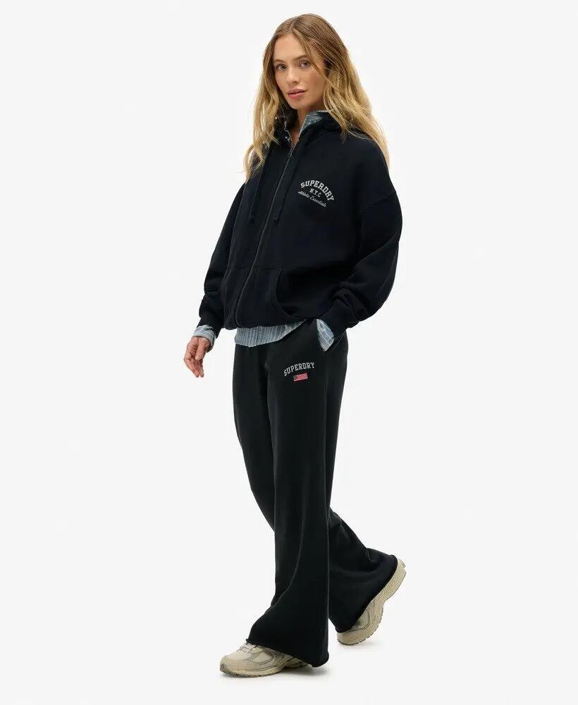 superdry Calças jogger Athletic Essentials perna recta em algodão – ECLIPSE NAVY 3/7