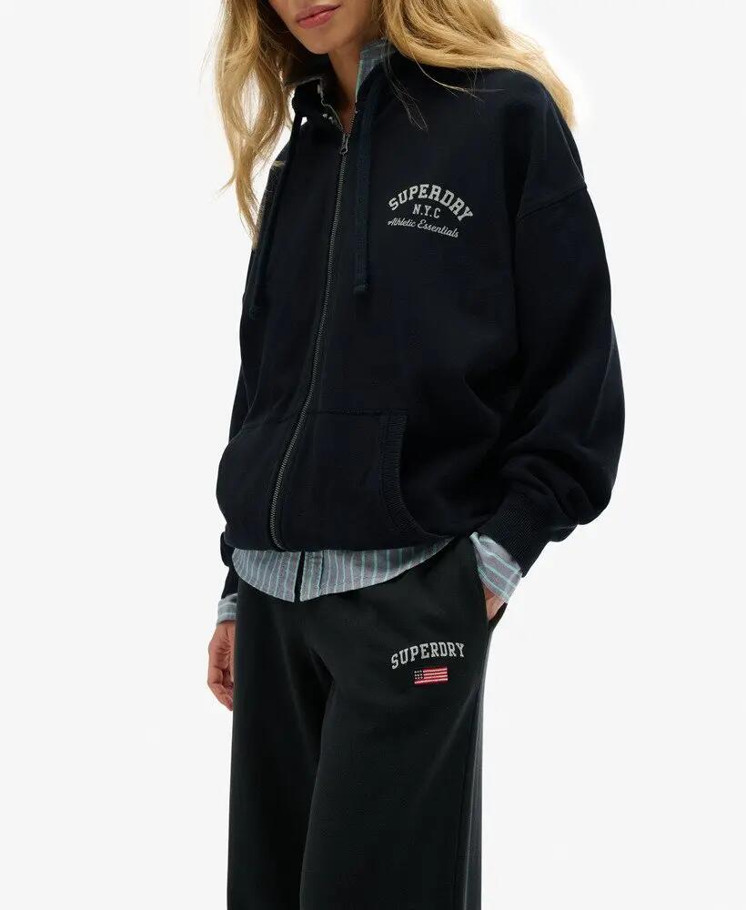 superdry Calças jogger Athletic Essentials perna recta em algodão – ECLIPSE NAVY 2/7