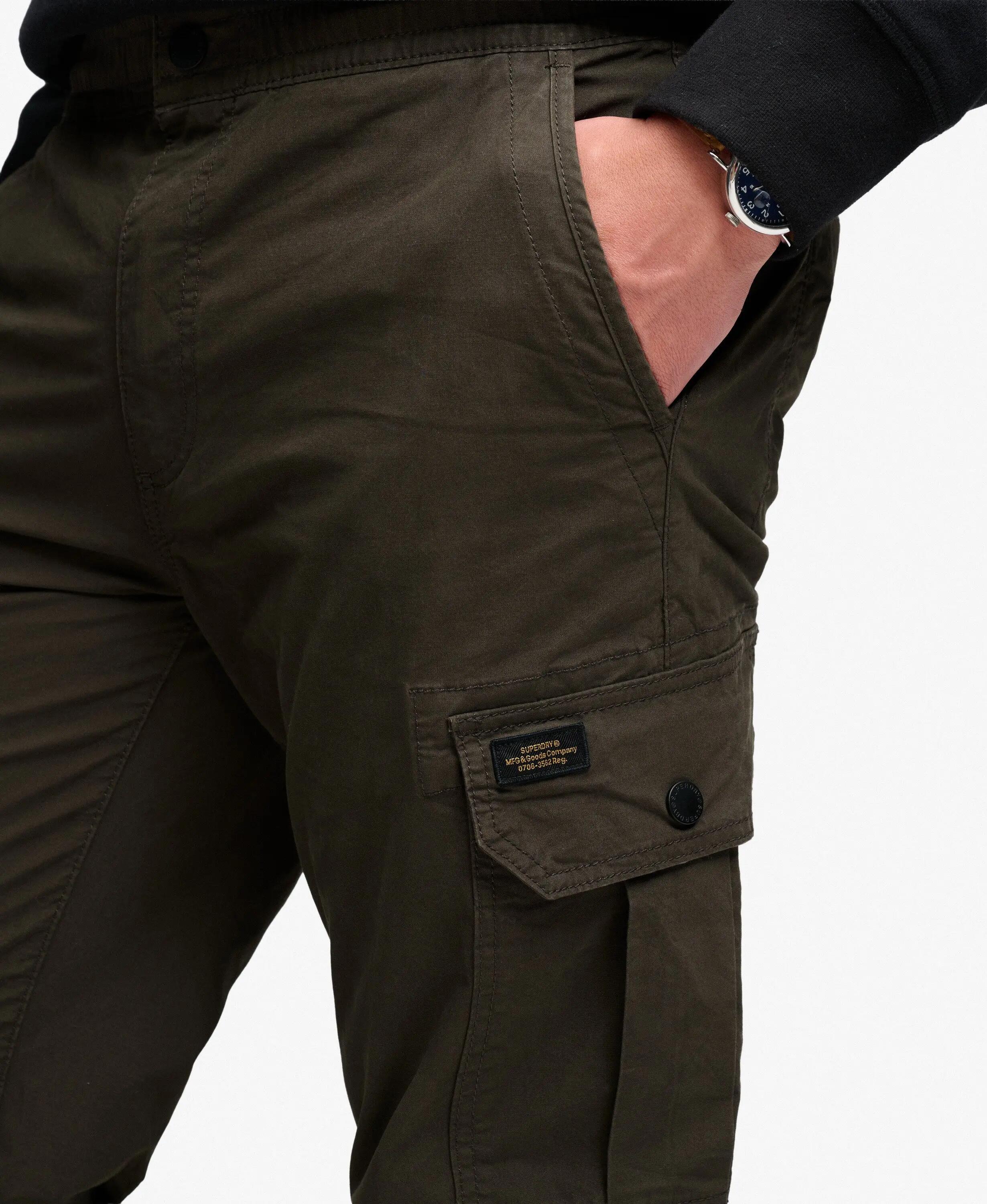 Pantalon Para Cargo Slim en coton stretch – Dark Grey Green 2/7