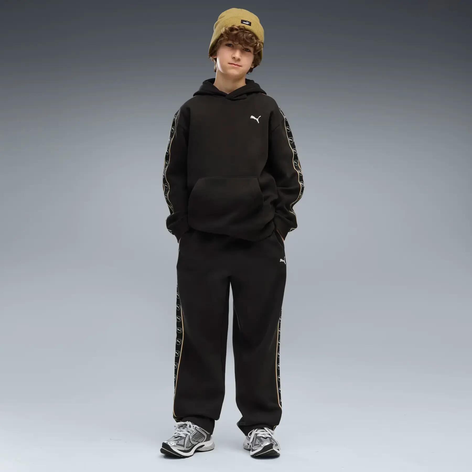 Pantalón de chándal con cordón elástico niño Puma Cat logo 3/5