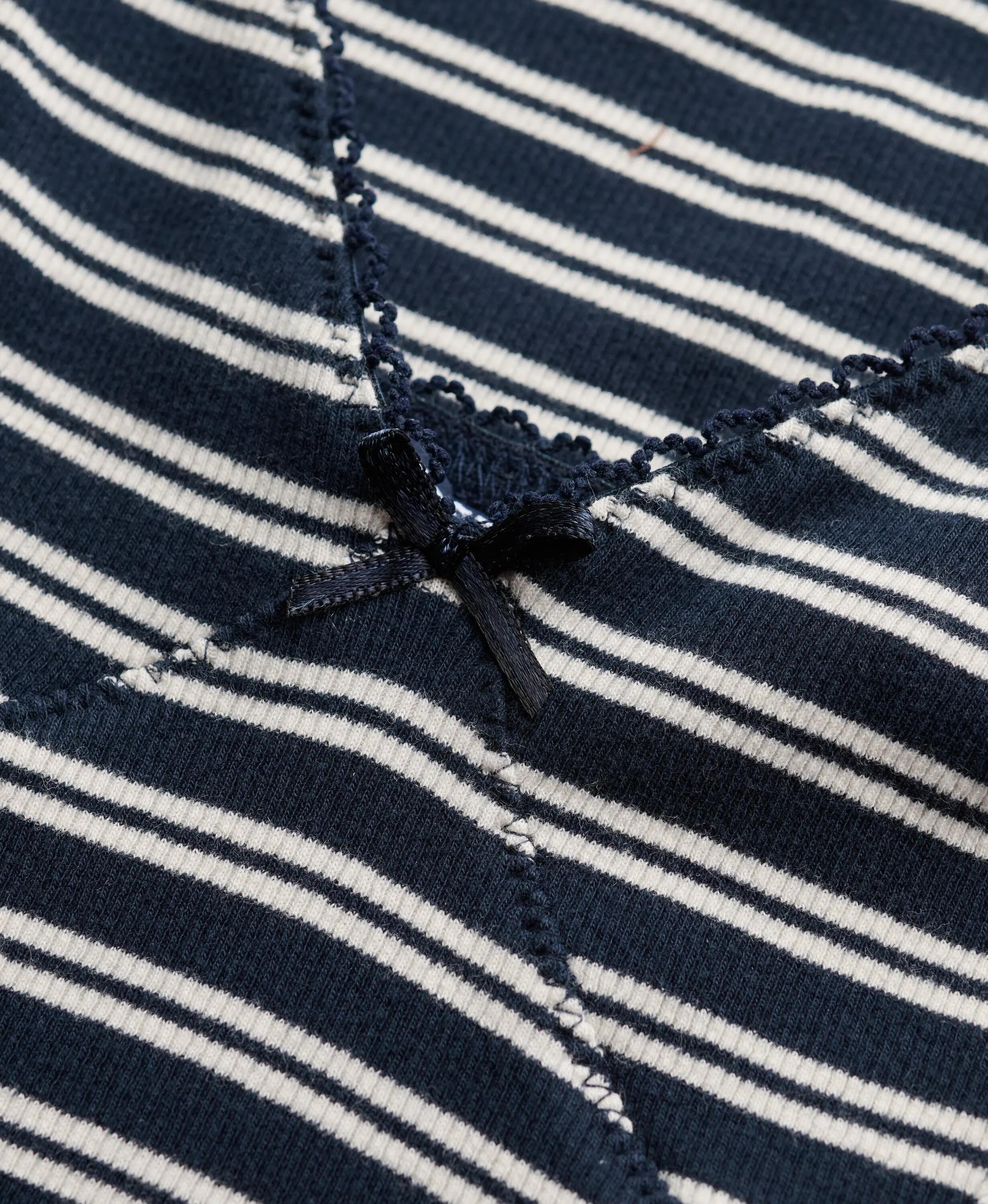 superdry abito maxi in jersey a coste righe – Eclipse Navy Stripe 7/7