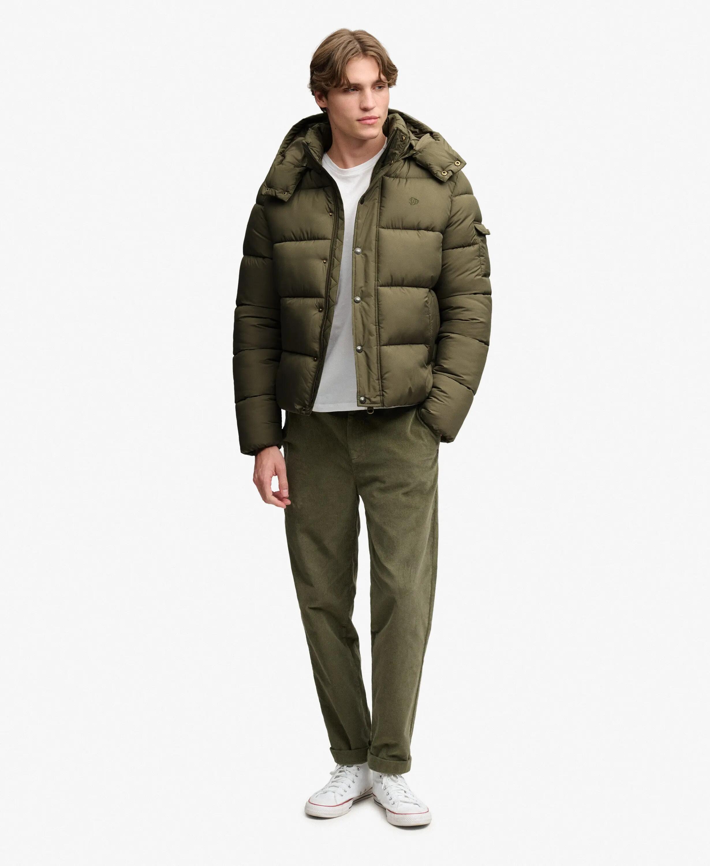 superdry Casaco Premium Ripstop Puffer resistente à água – WASHED KHAKI 3/7