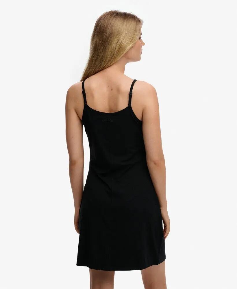 superdry Vestido Cami Mini em Jersey, corte slim – Black 6/6