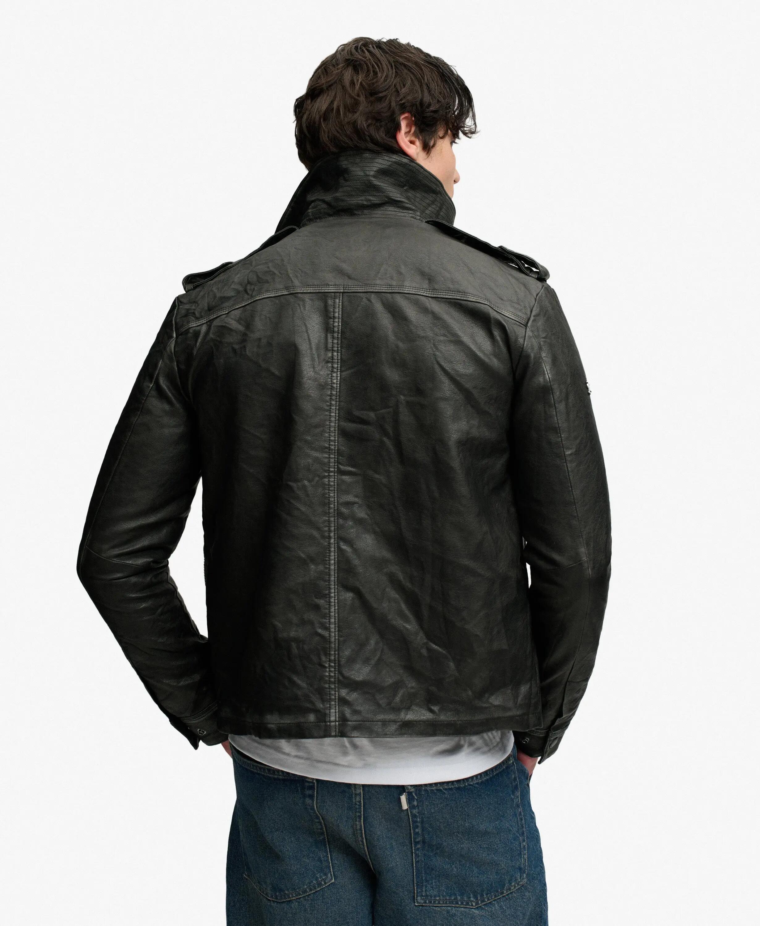 superdry Casaco militar Brad imitação couro – Black 6/7