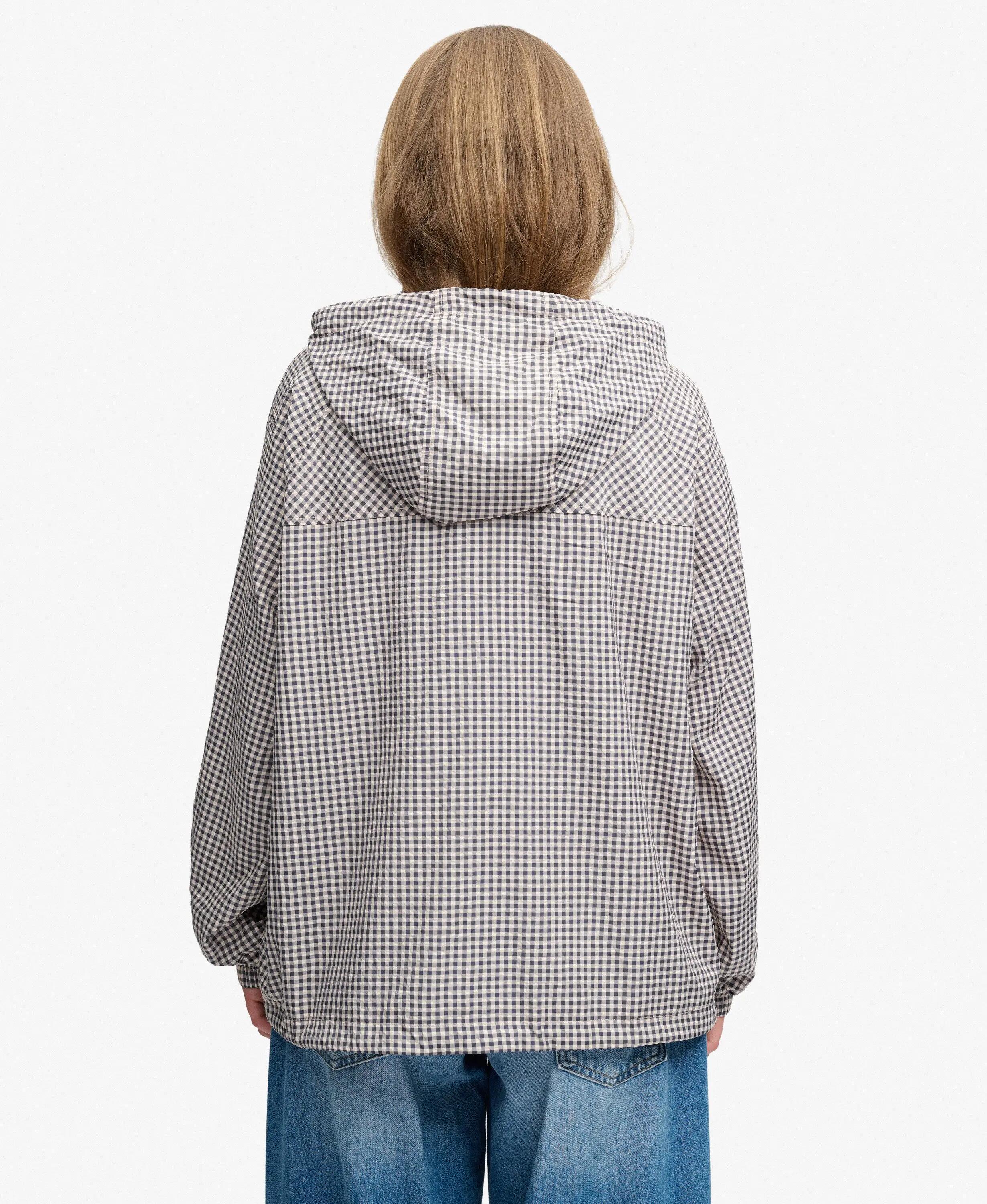 superdry Giacca a vento Checked Raglan in poliestere riciclato – Navy/ Ecru 5/7