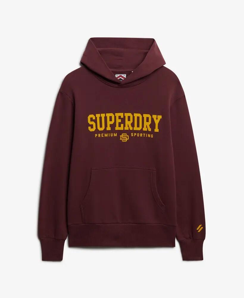 superdry Core Sport Hoodie en coton, coupe ample – Port Red 6/6