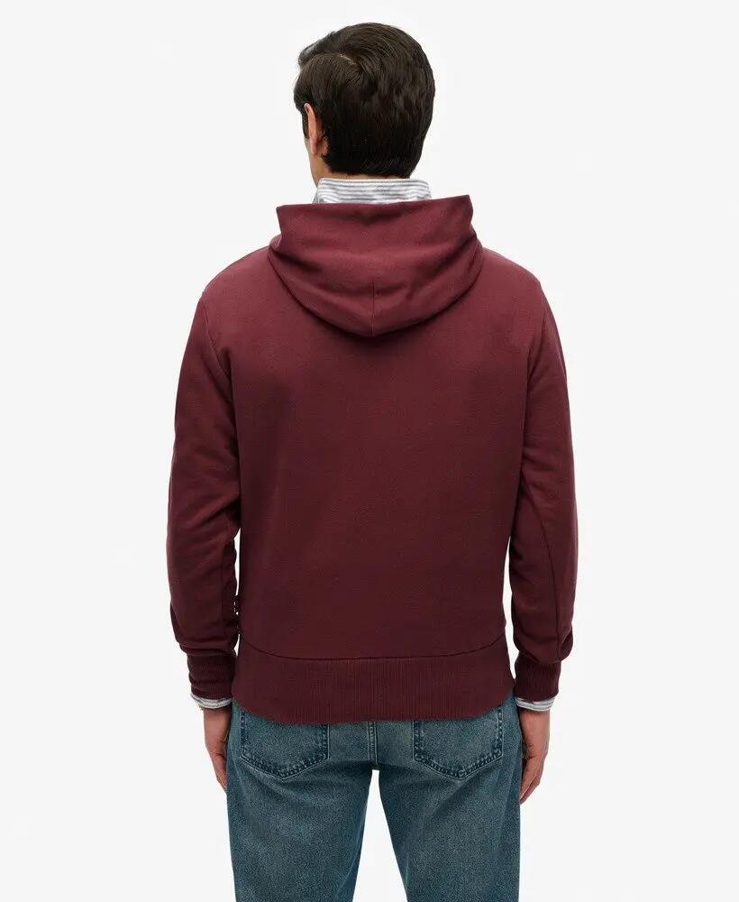 superdry Core Sport Hoodie en coton, coupe ample – Port Red 4/6