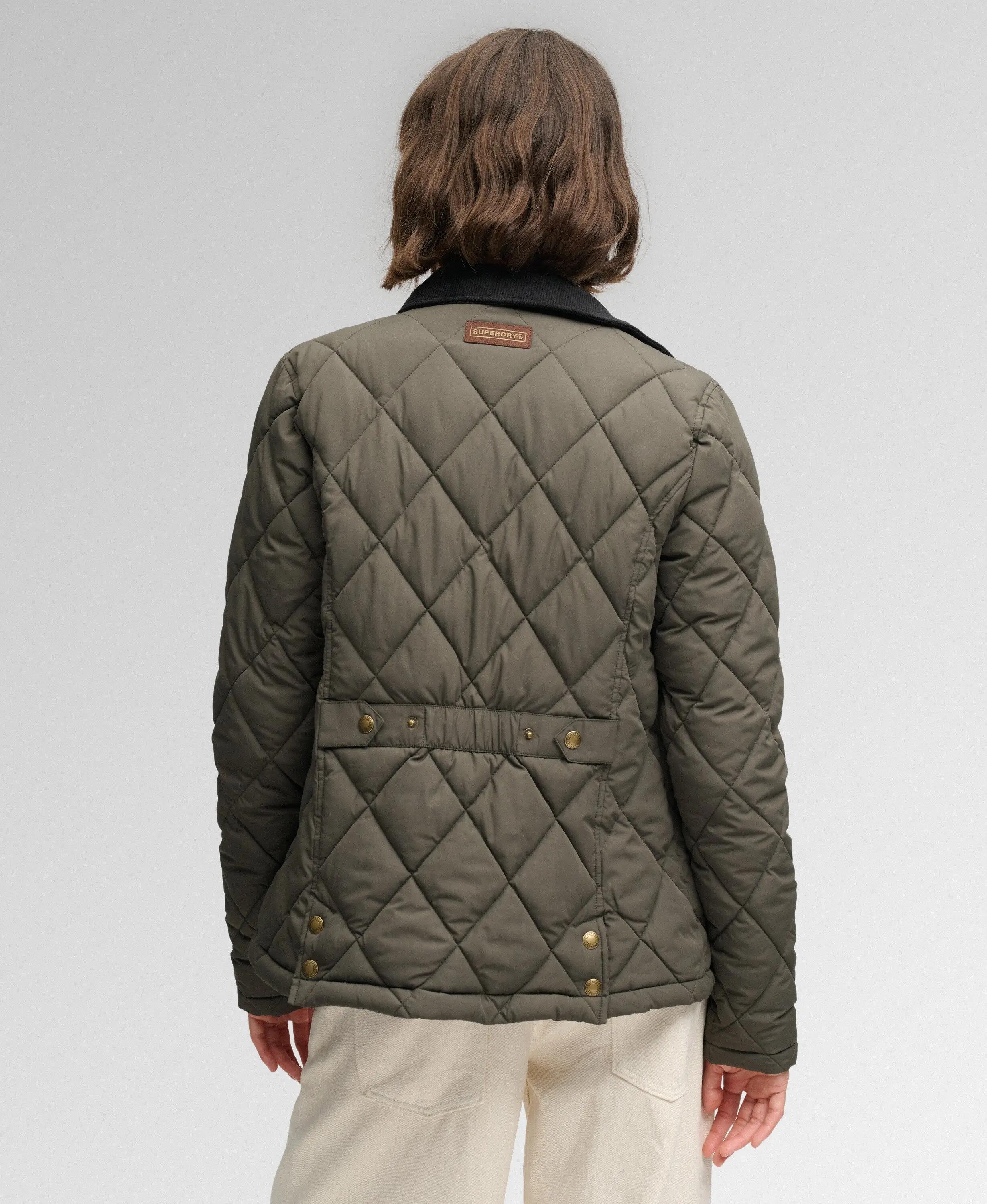 superdry Casaco forrado com acabamento em bombazina — Slim Fit – olive Khaki 5/5