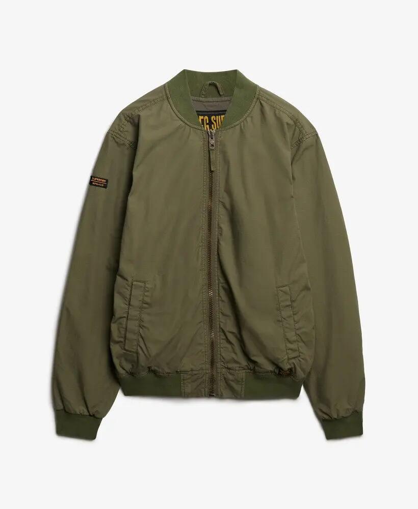 superdry Veste Bomber légère MA1 en coton – Dusty Olive Green 7/7