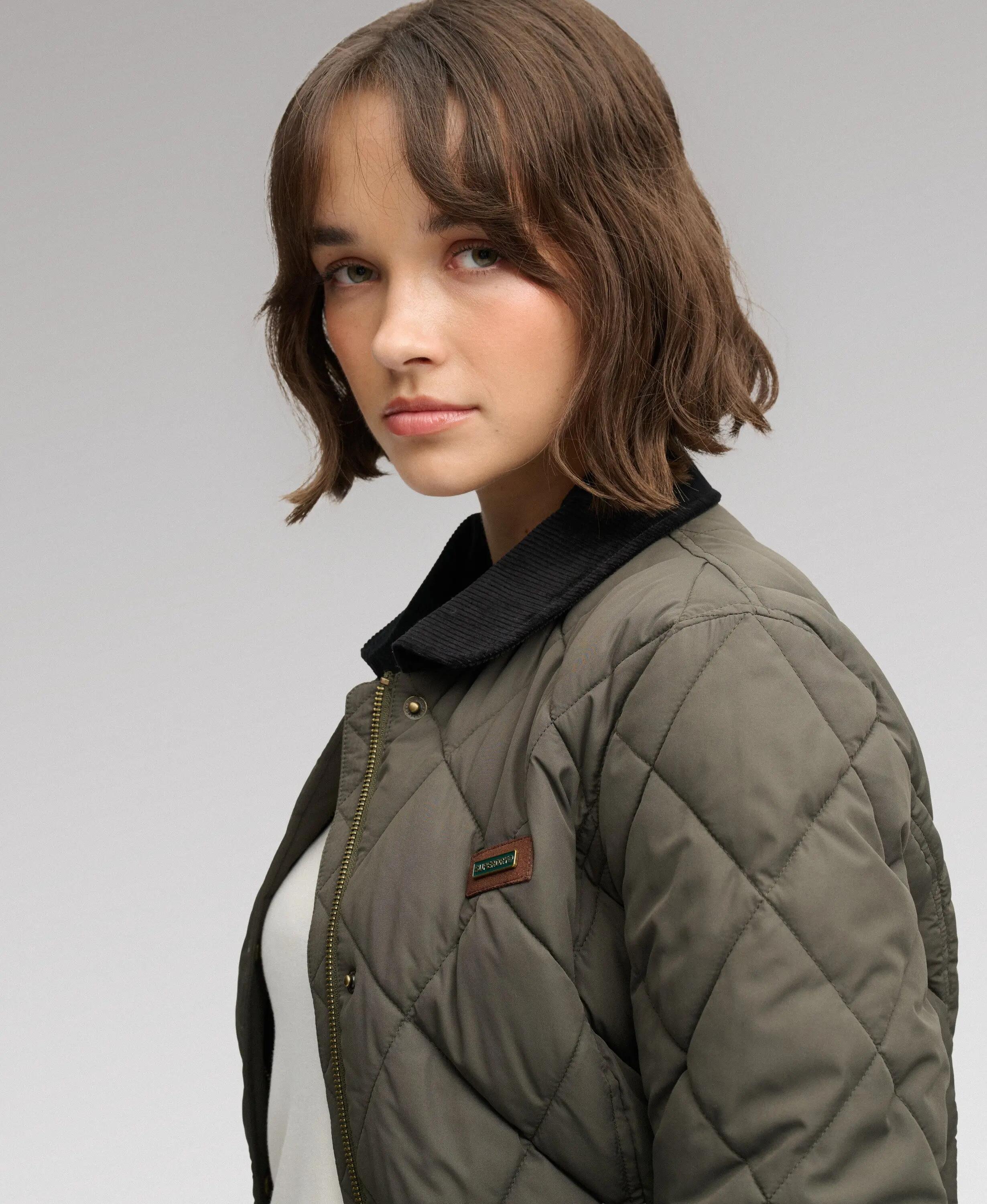 superdry Casaco forrado com acabamento em bombazina — Slim Fit – olive Khaki 2/5