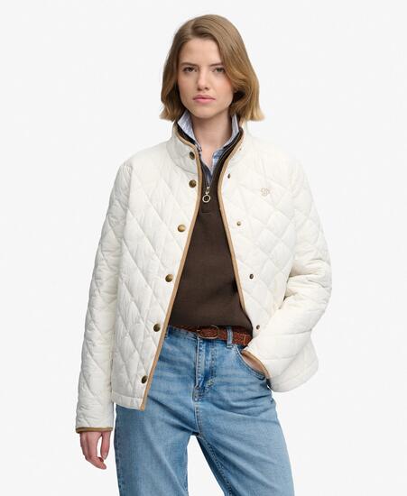 superdry Veste Estate Country Liner imperméable coupe boxy – OFF WHITE