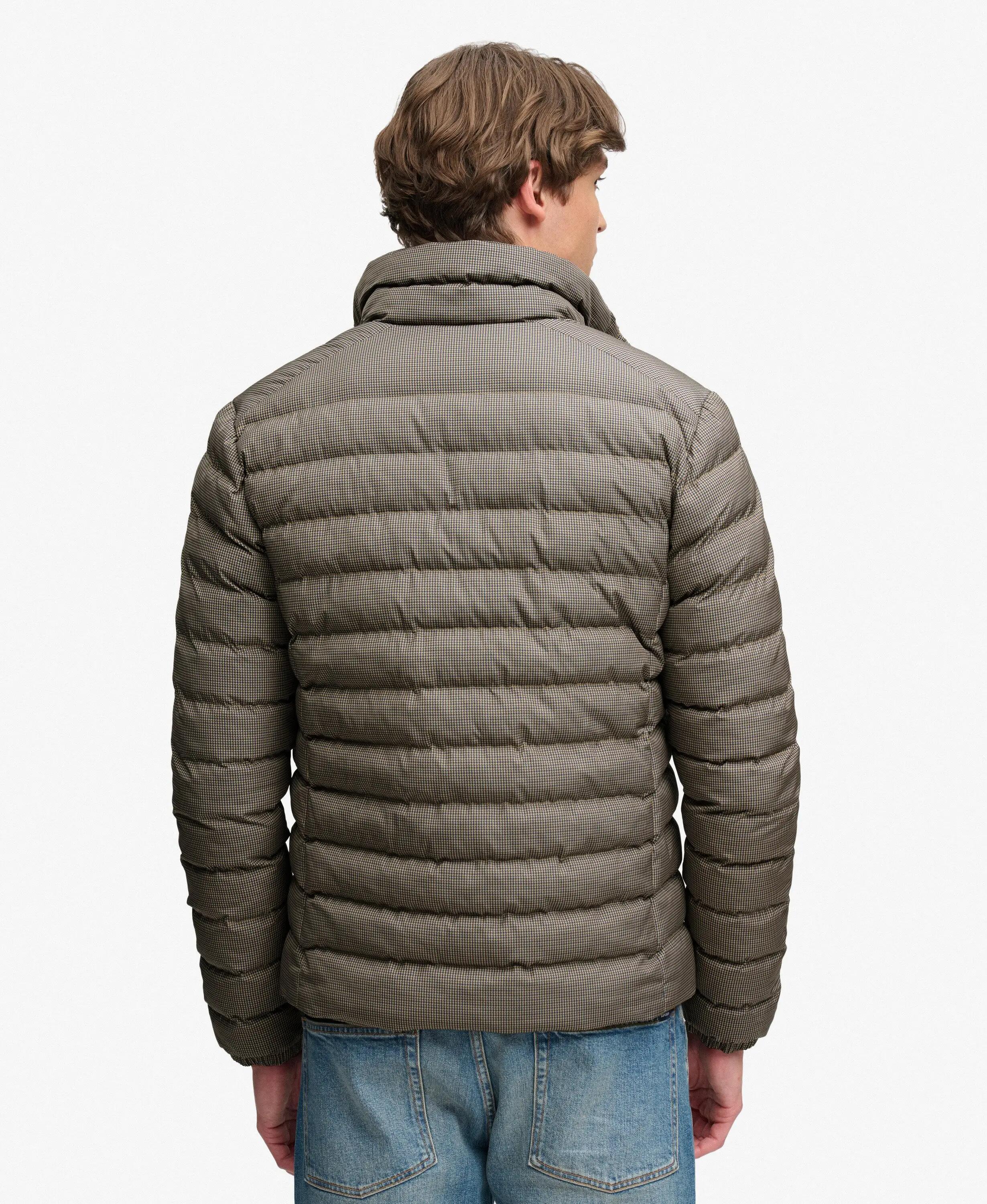 superdry Giacca imbottita Fuji Estate slim fit – Brown Heritage Check 6/7