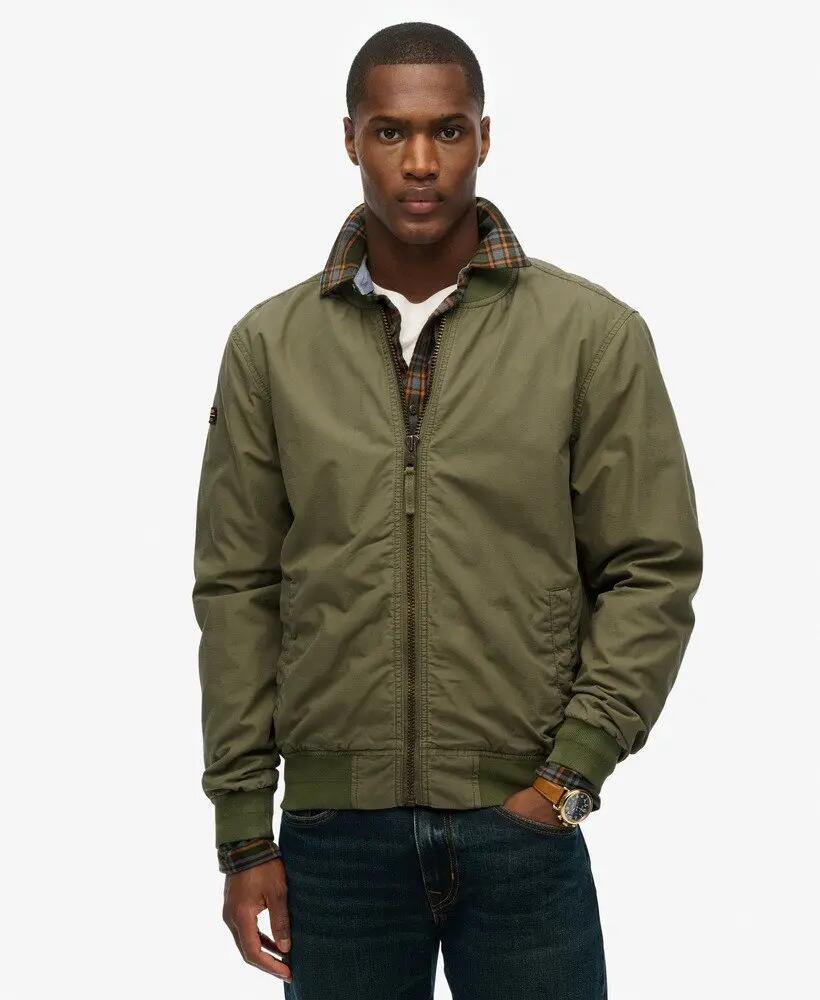 superdry Veste Bomber légère MA1 en coton – Dusty Olive Green 3/7