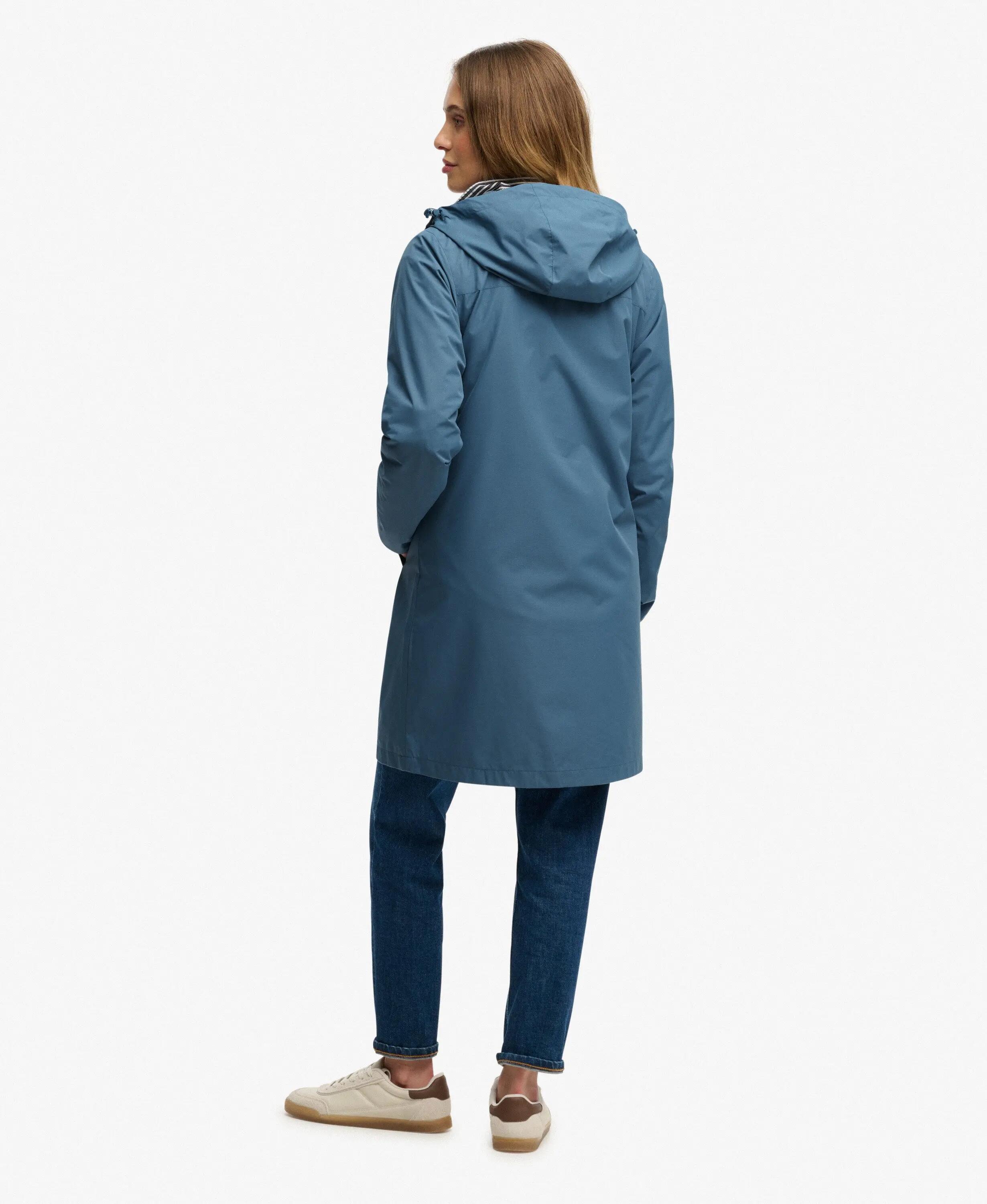 superdry Casaco Windbreaker Longline Corte Solto – Dry Slate Blue 6/7