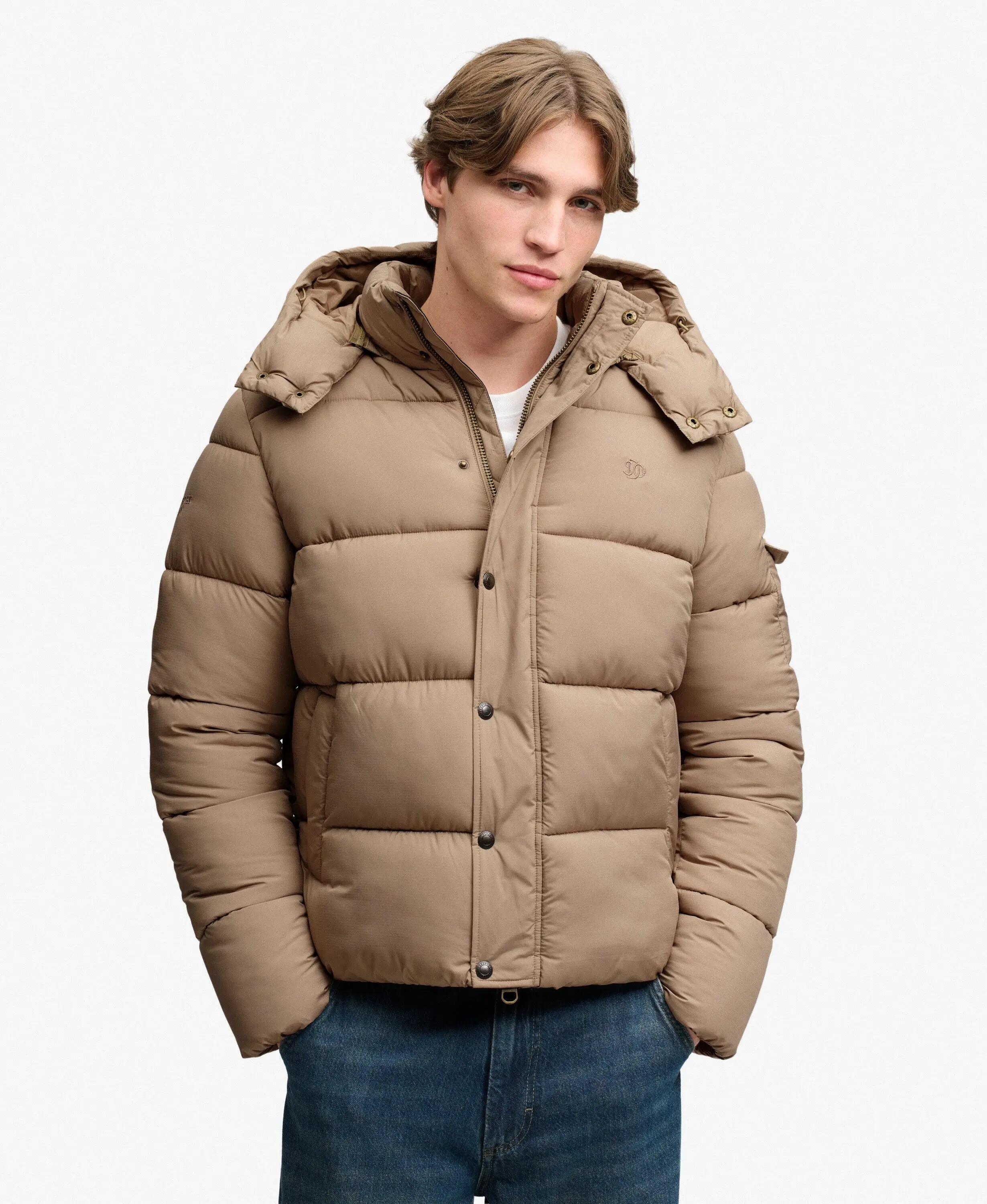 superdry Veste Premium Ripstop Puffer imperméable – Peak Sands Beige 5/7