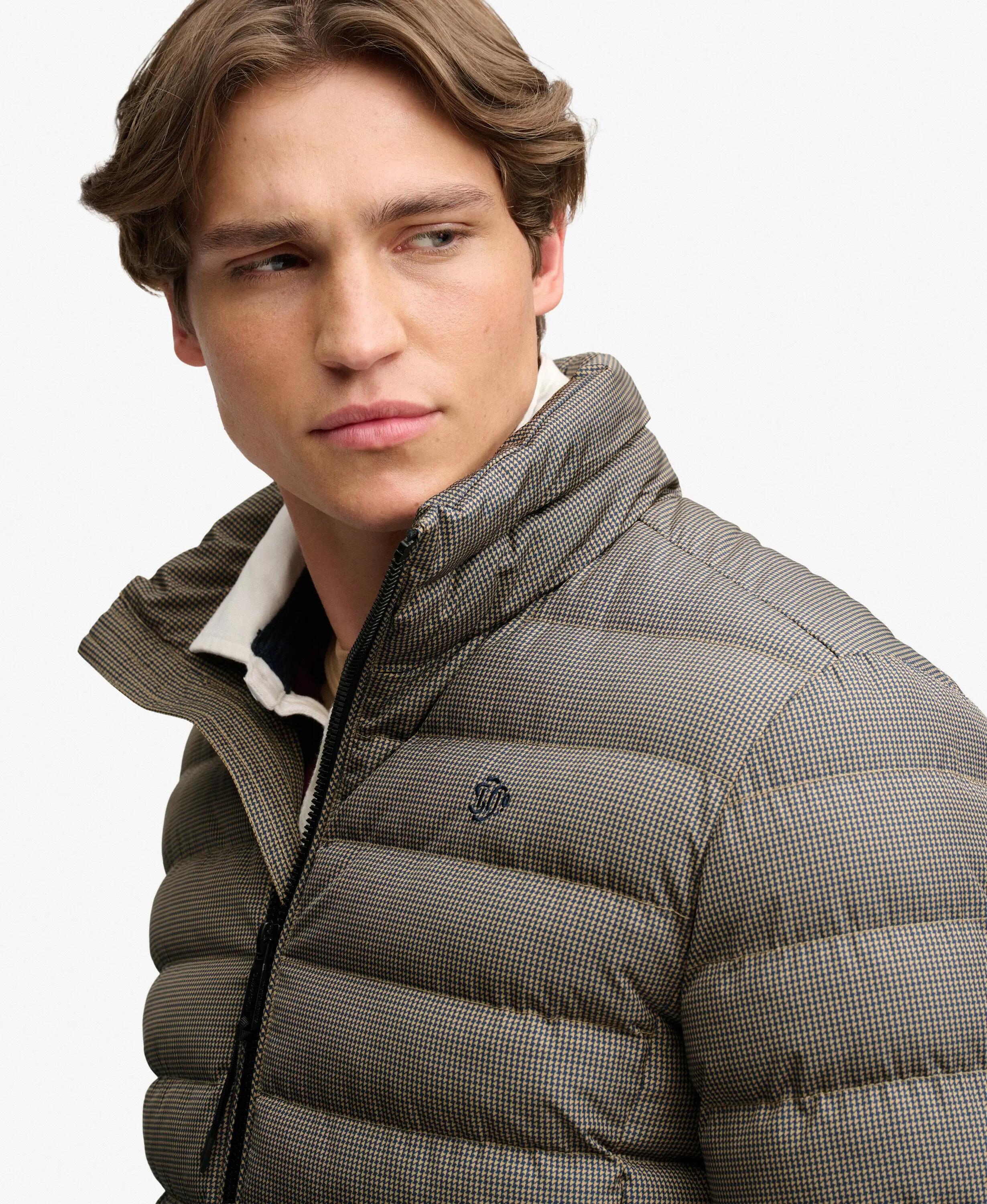 superdry Giacca imbottita Fuji Estate slim fit – Brown Heritage Check 4/7