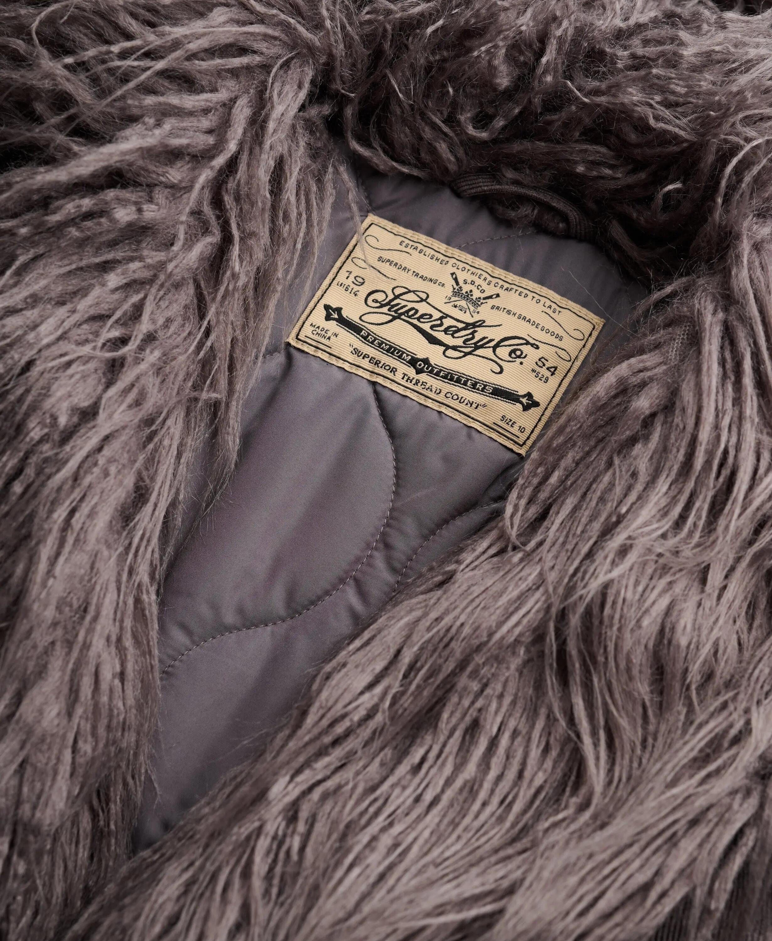 superdry Long Afghan Coat casaco longo slim em bombazina – Cosmic Blue 6/7