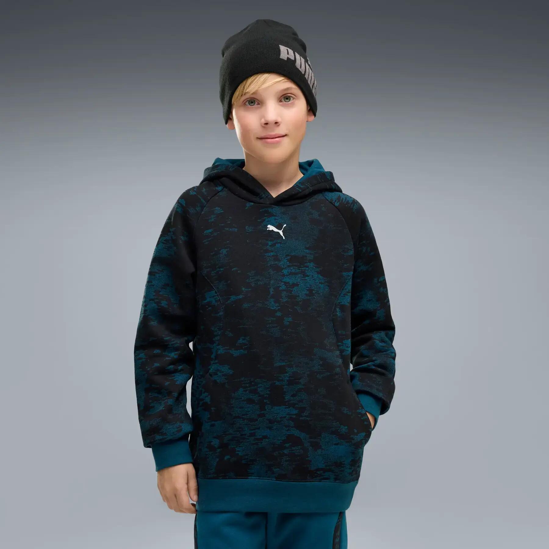 Felpa con cappuccio a maniche raglan bambino Puma 3/5