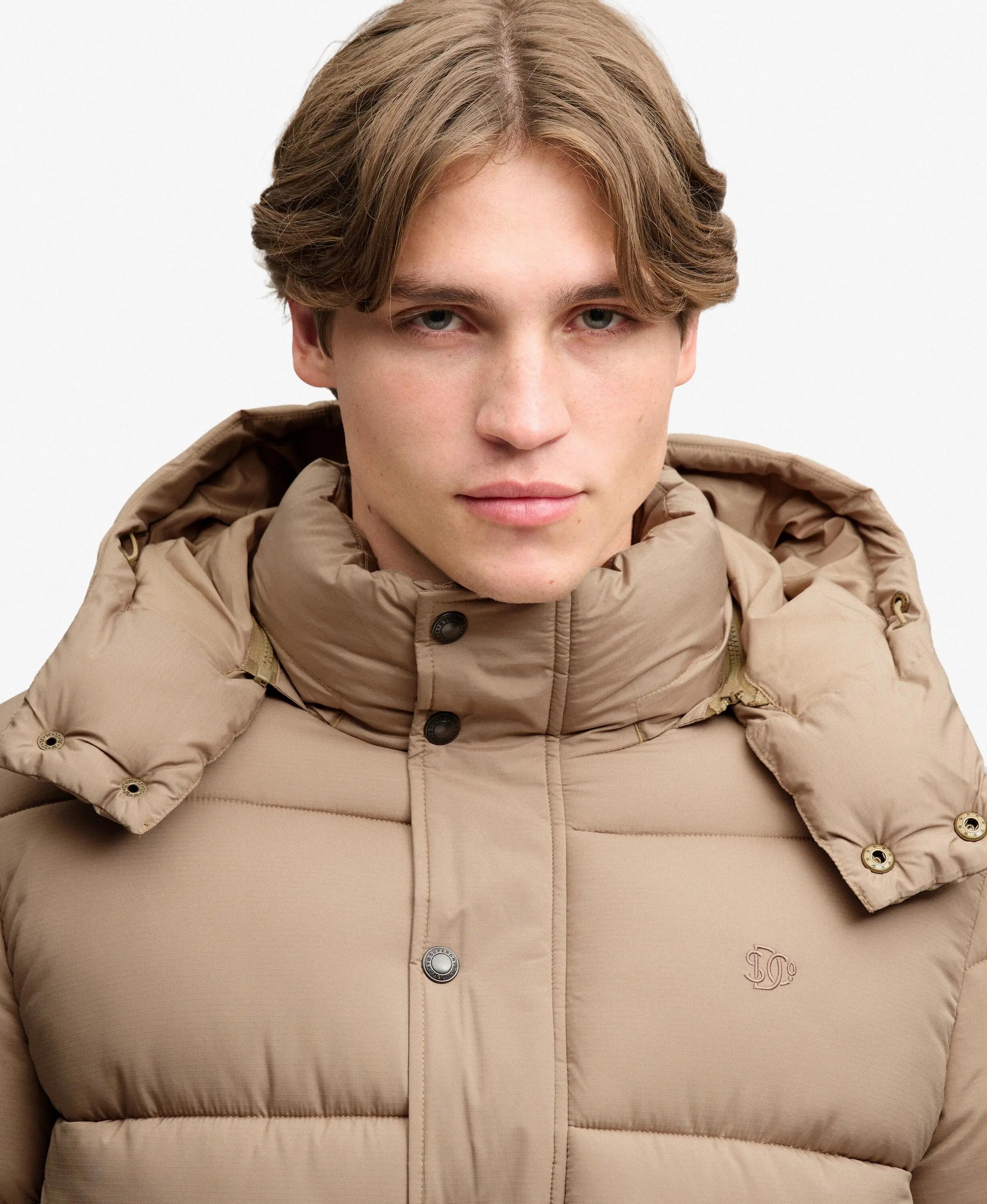 superdry Veste Premium Ripstop Puffer imperméable – Peak Sands Beige 4/7