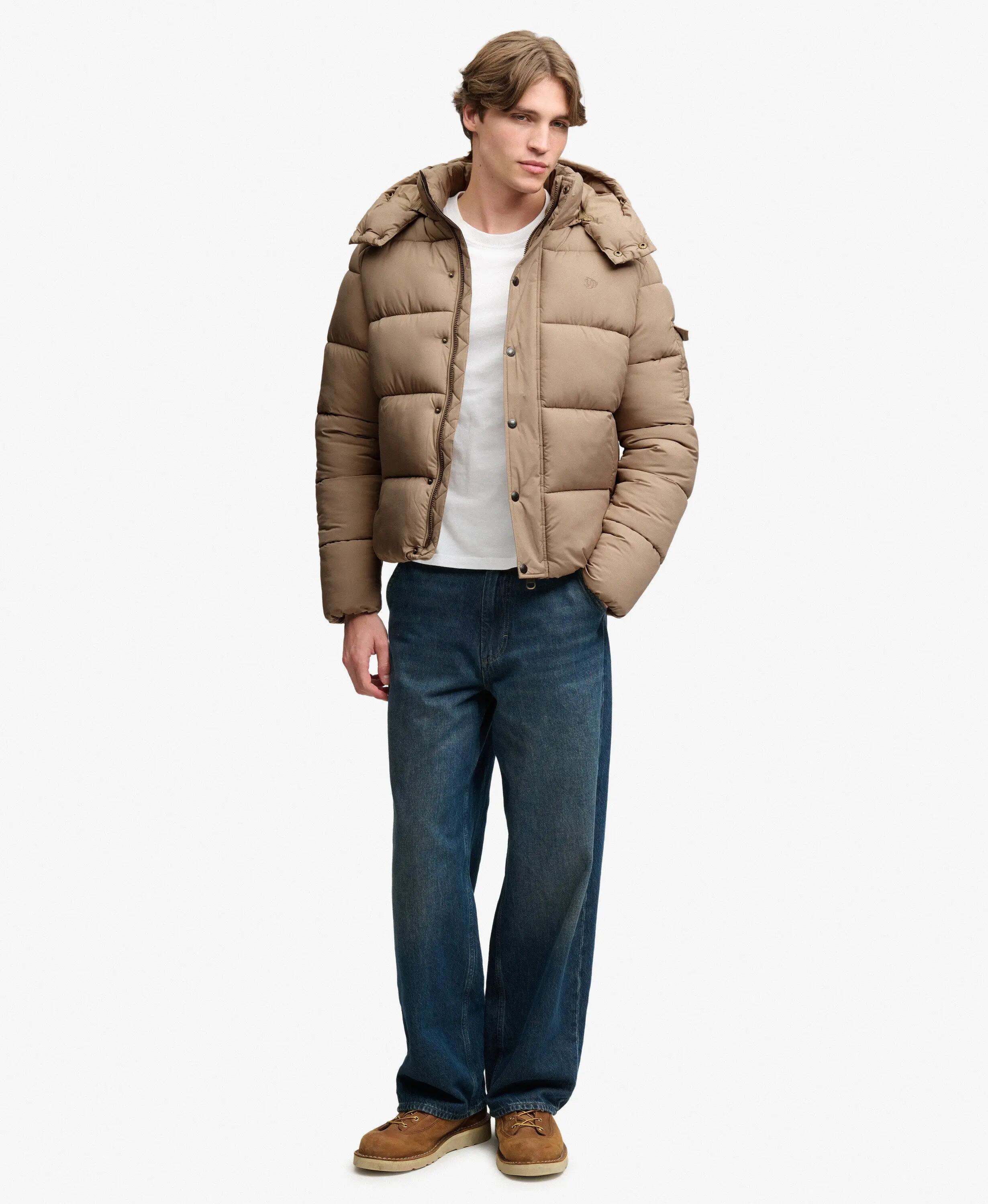 superdry Veste Premium Ripstop Puffer imperméable – Peak Sands Beige 3/7