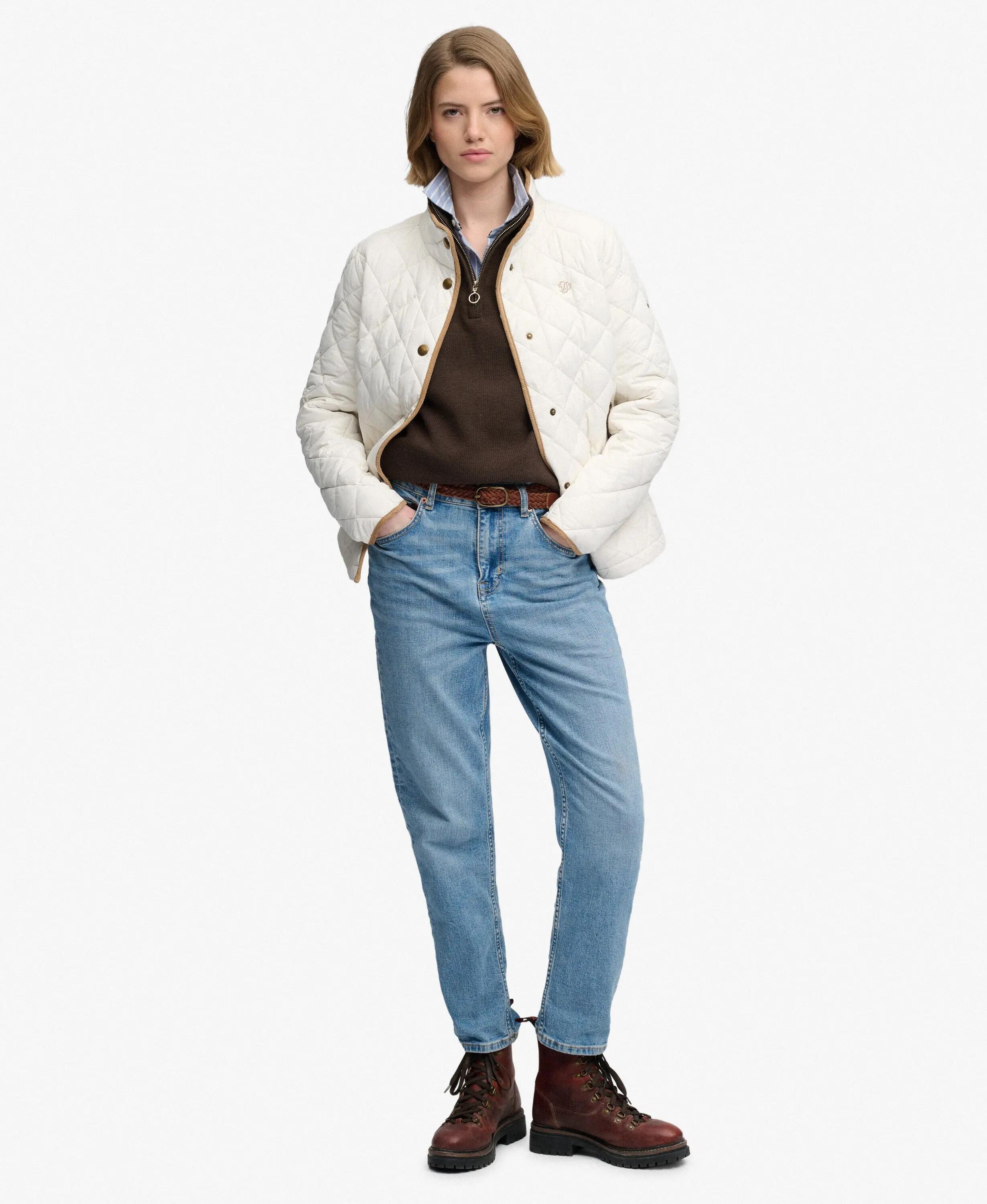 superdry Veste Estate Country Liner imperméable coupe boxy – OFF WHITE 3/7