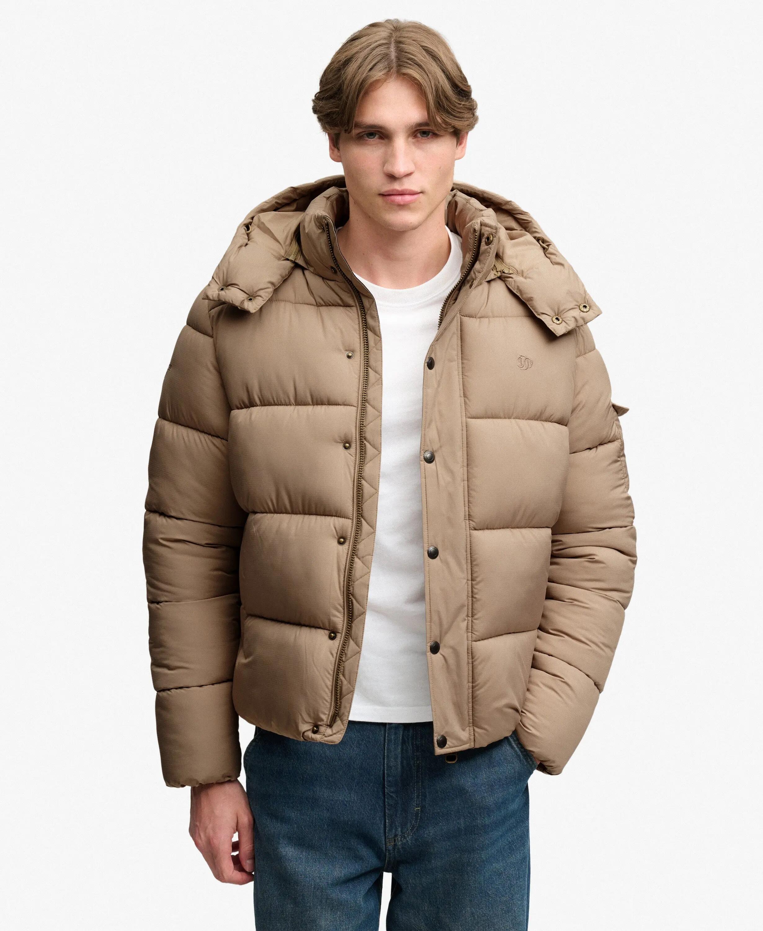 superdry Veste Premium Ripstop Puffer imperméable – Peak Sands Beige 2/7