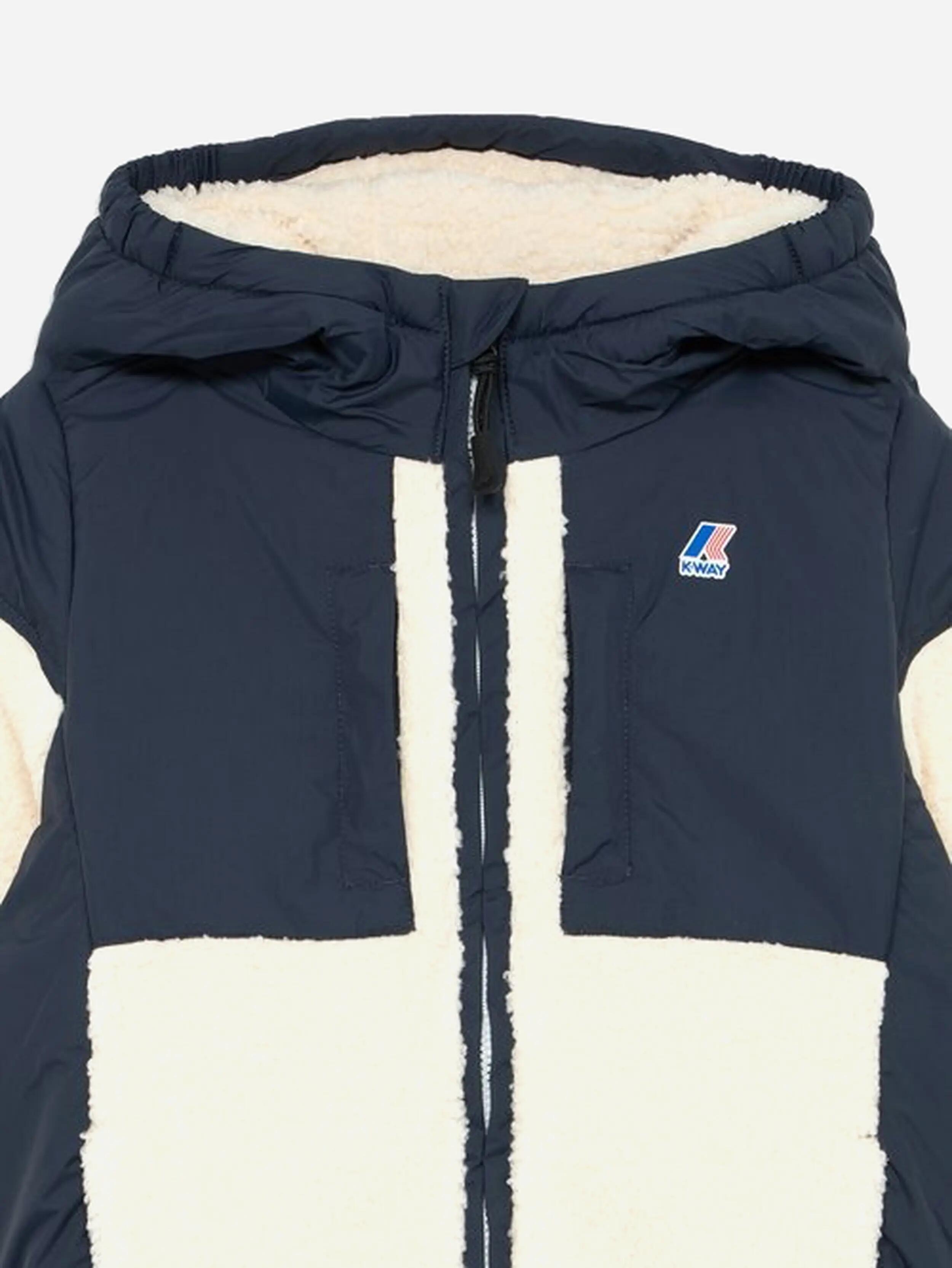 Veste K-WAY P.samson 4.0 Orsetto A04 Ecru - Blue Depht 3/3