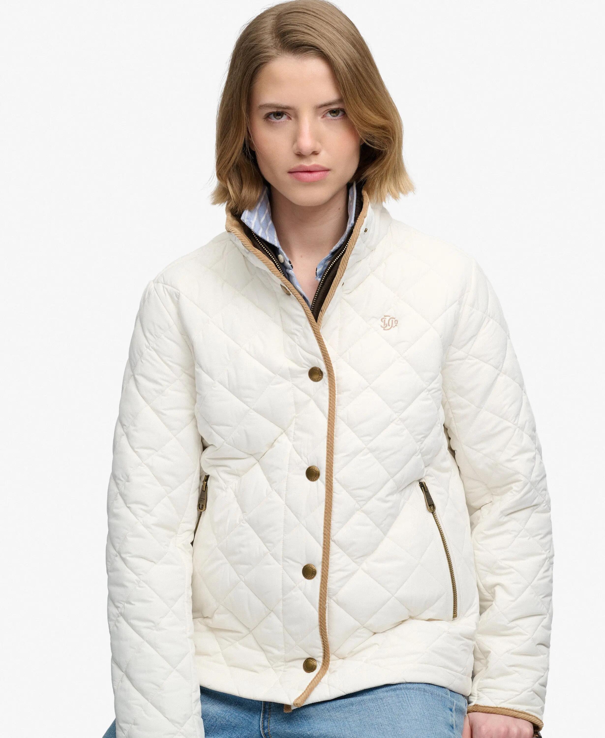 superdry Veste Estate Country Liner imperméable coupe boxy – OFF WHITE 2/7