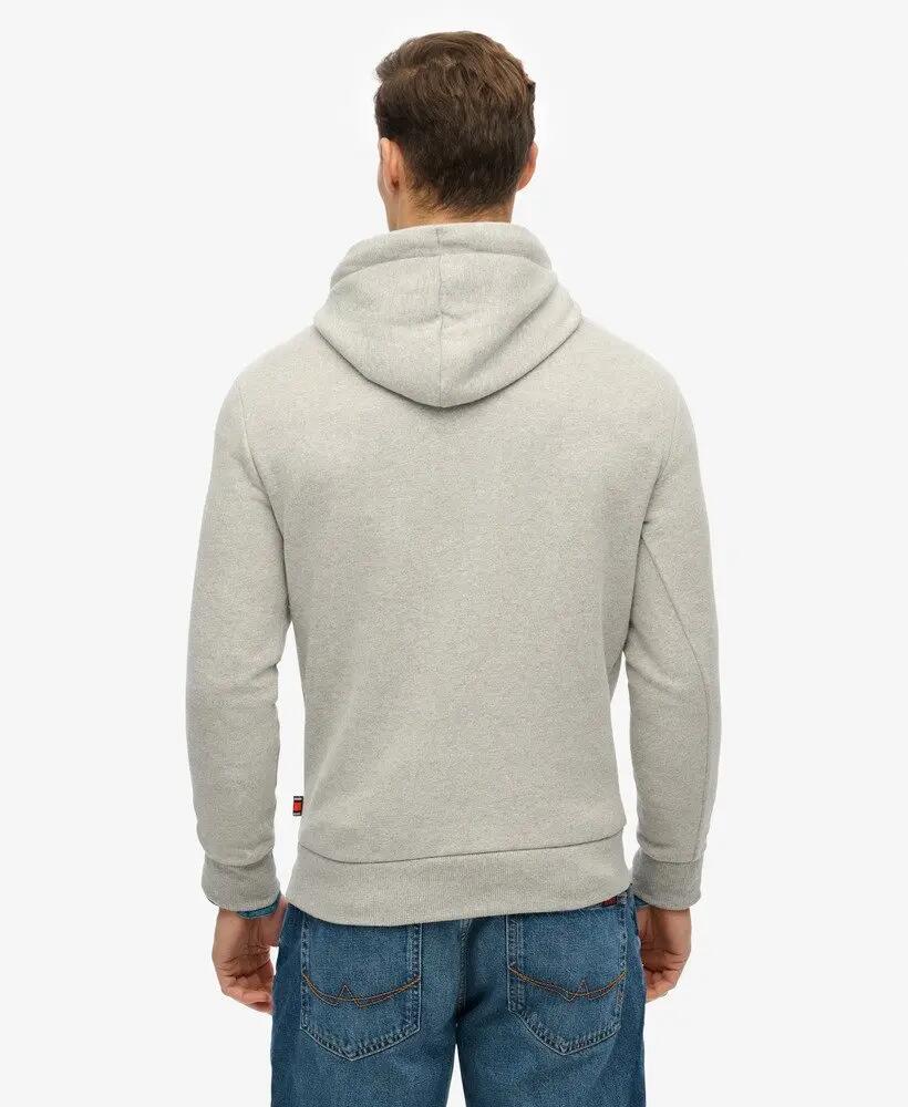 superdry Work Shop Hood sweat en coton mélangé – GREY MARL 3/4