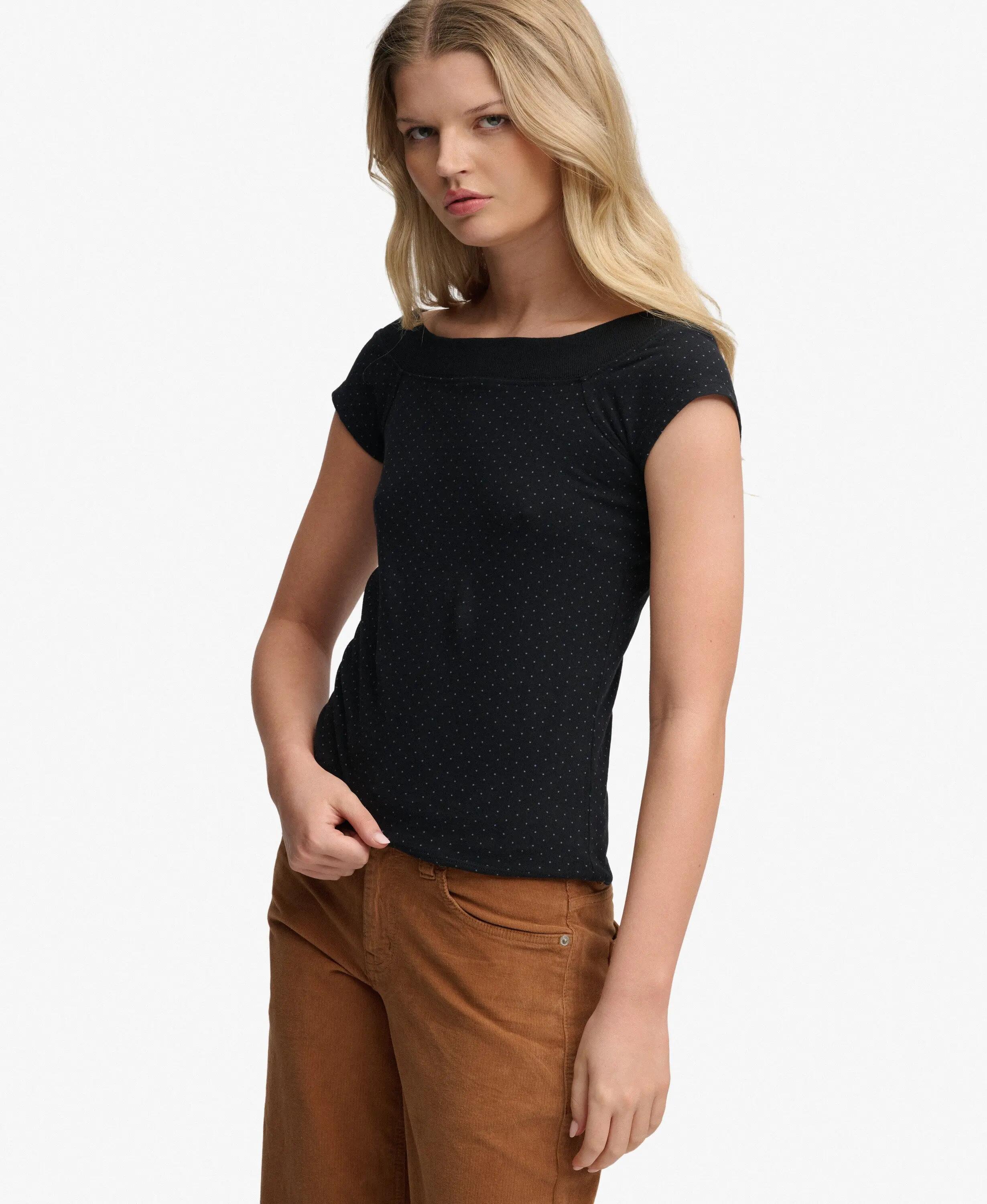superdry Top donna scollatura off-shoulder con motivo in cotone biologico – 2/7