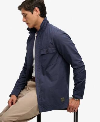 Superdry military lange mouwen overhemd van katoen – french navy