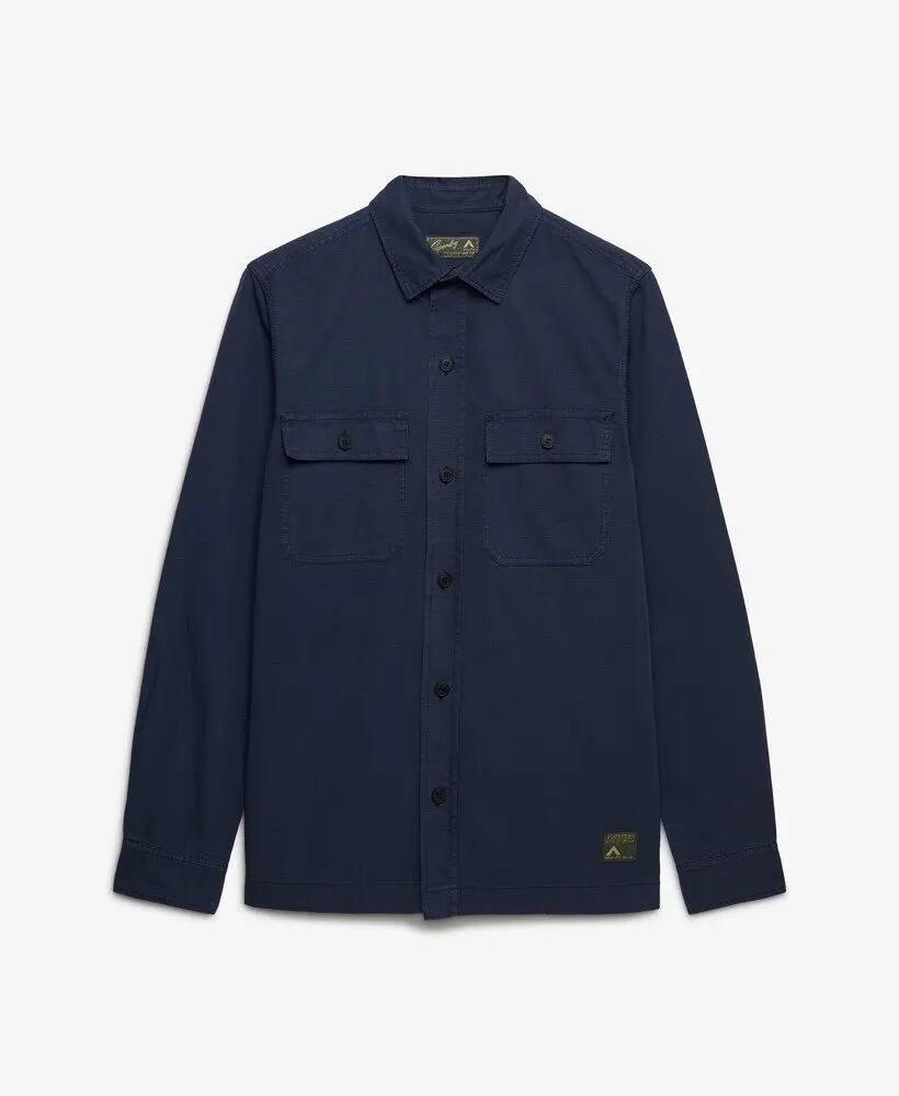 superdry Camicia manica lunga Military in cotone ripstop – FRENCH NAVY 7/7
