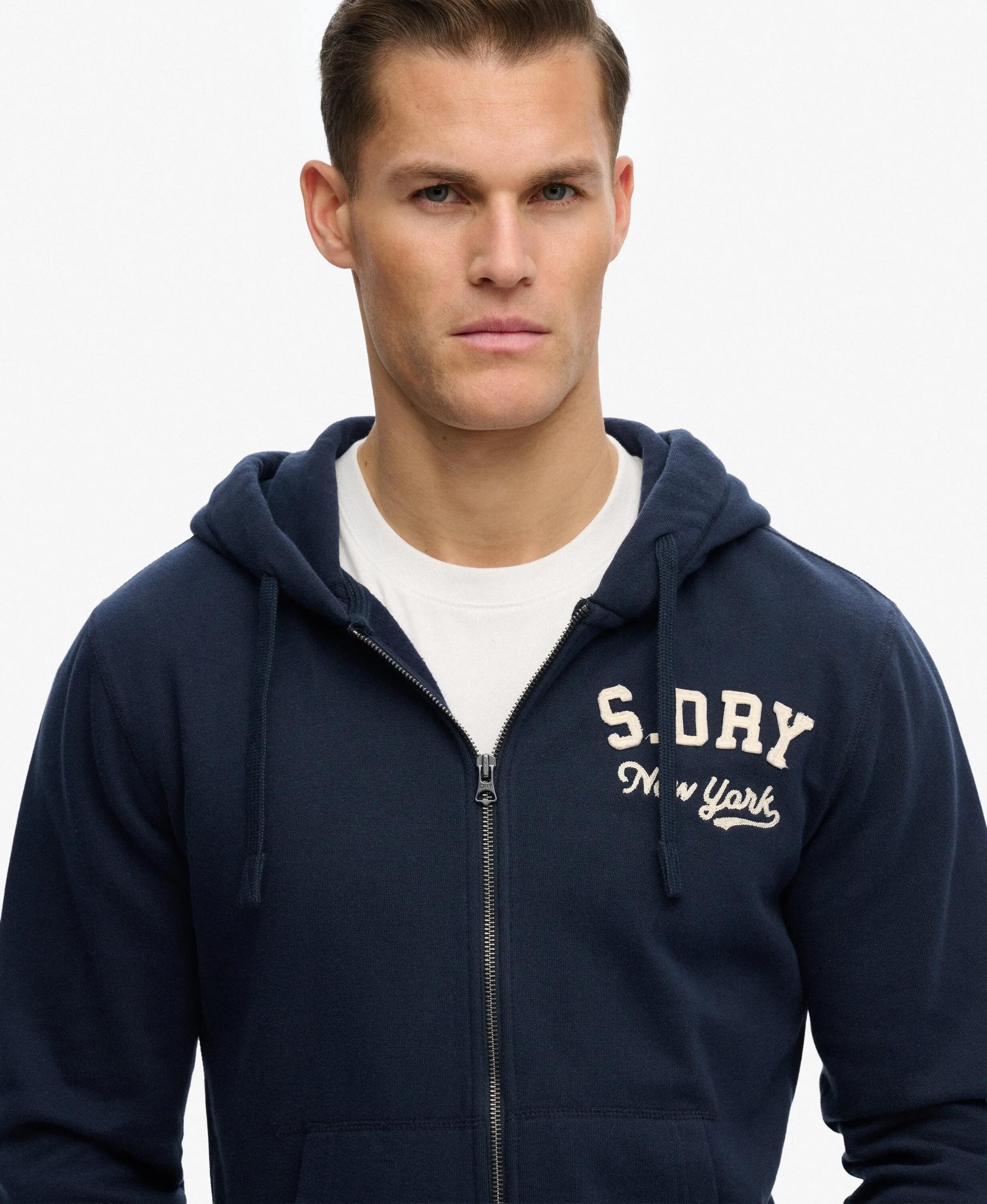 superdry Hoodie Vintage Athletic com fecho e capuz, 100% algodão, Loose Fit – 4/7