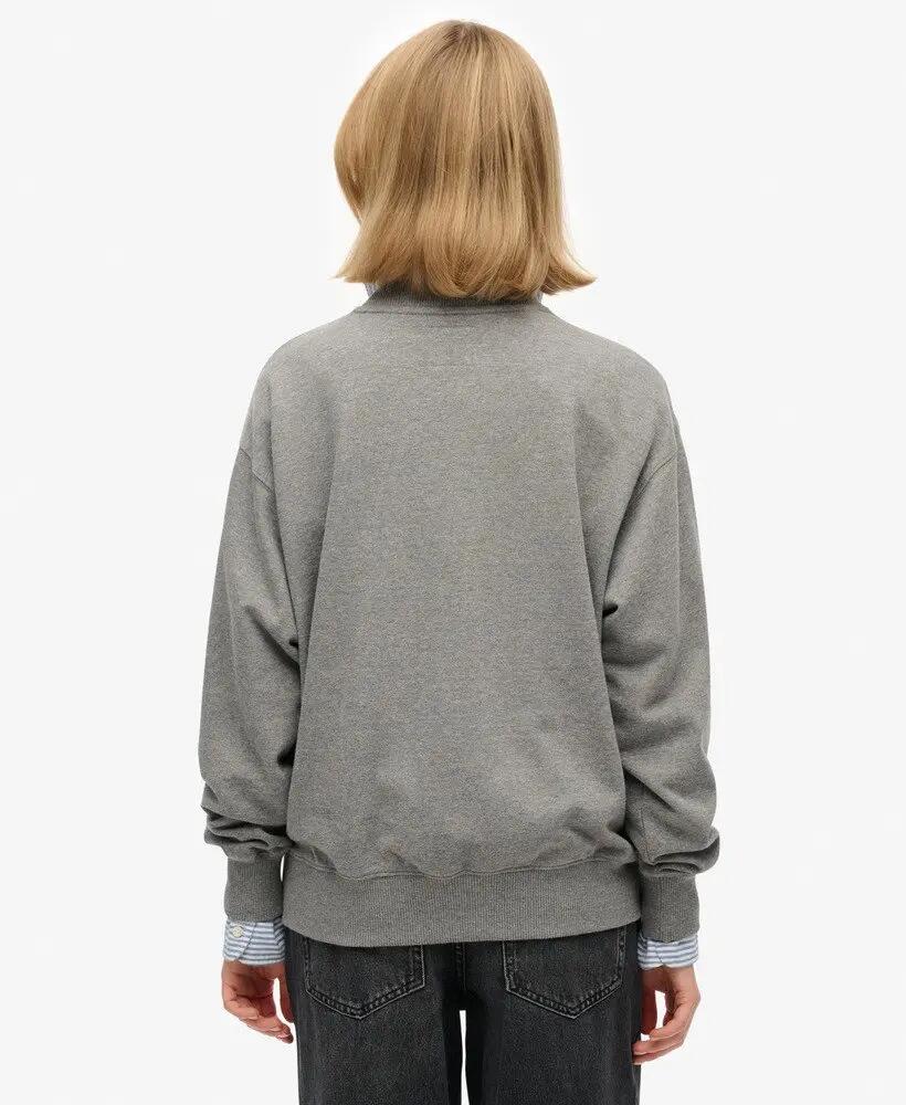 superdry Felpa British Design Relaxed Fit – CHARCOAL MARL 5/6