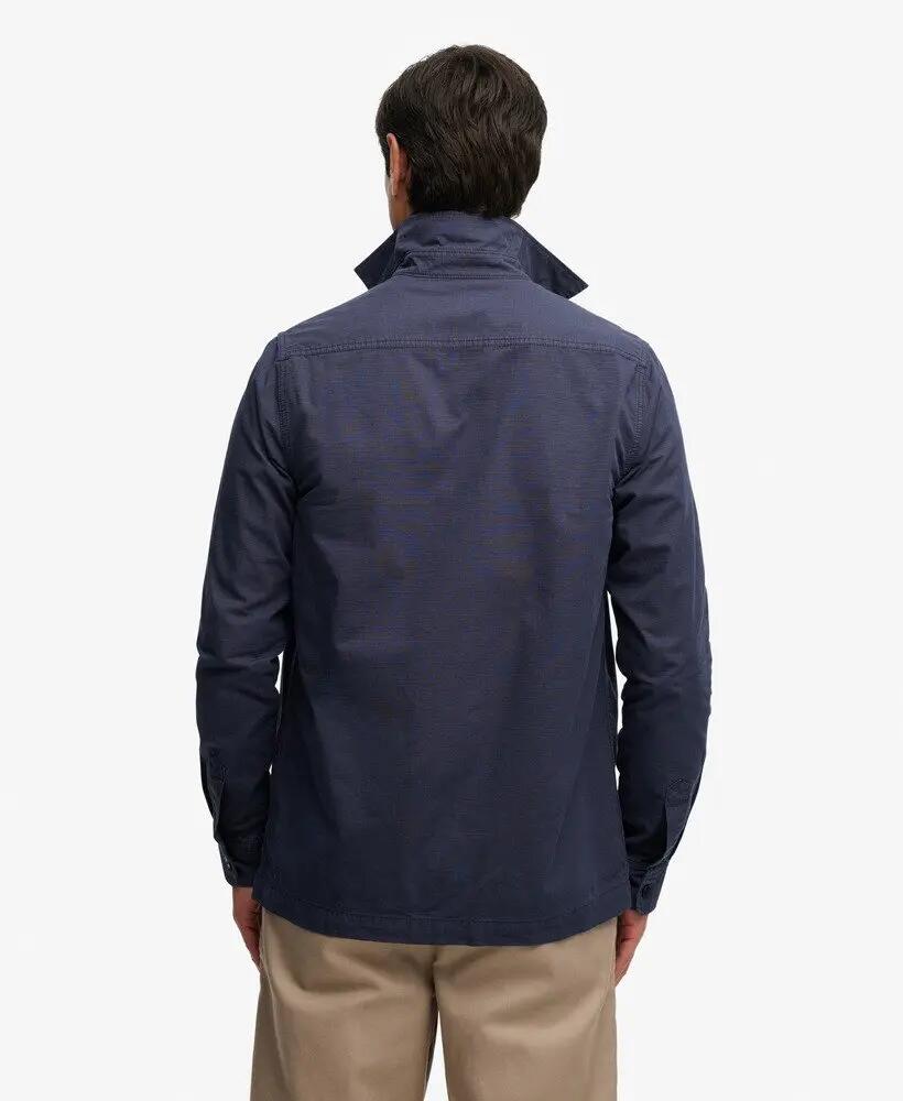superdry Camicia manica lunga Military in cotone ripstop – FRENCH NAVY 5/7