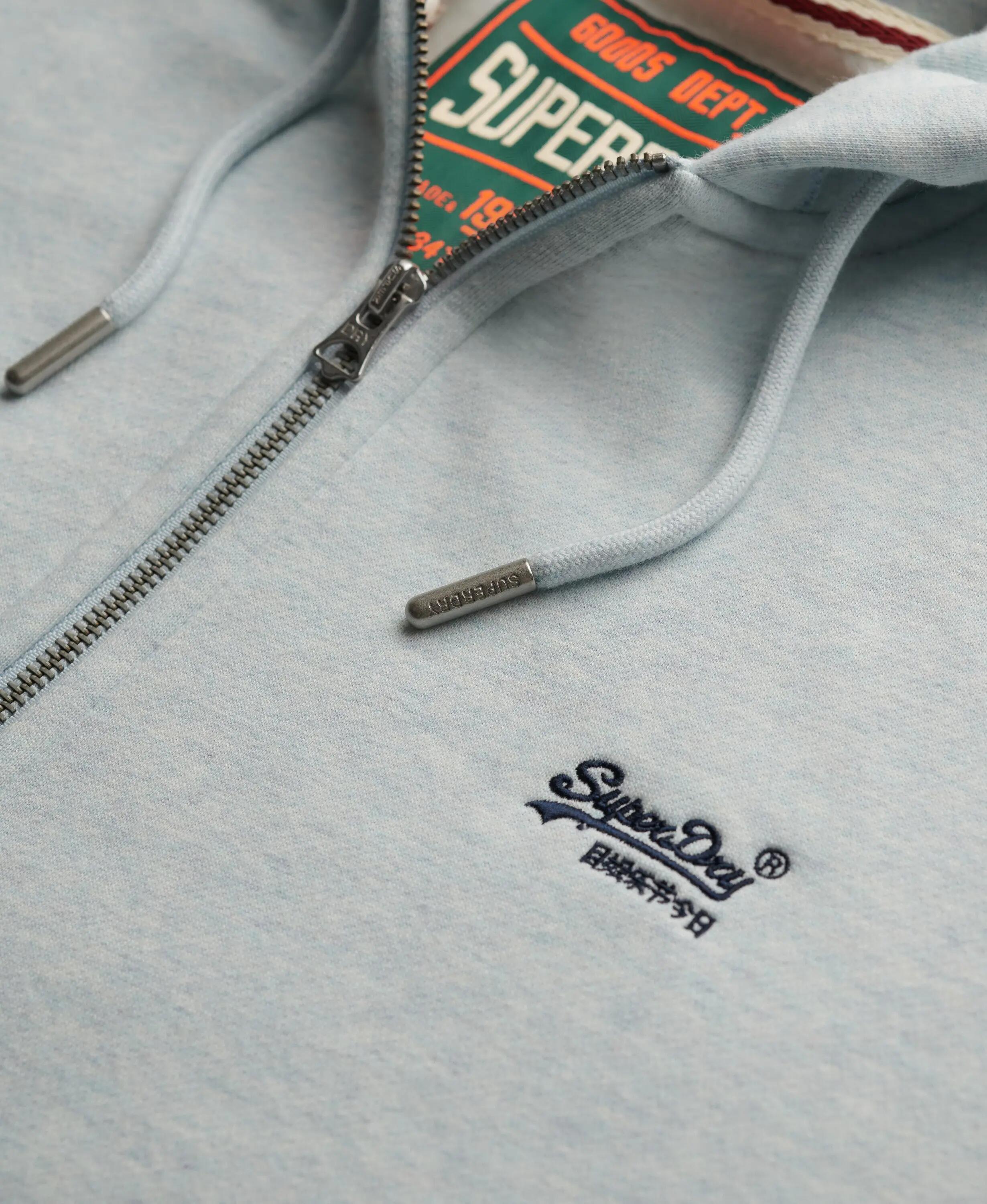 superdry Bluza z kapturem Essential Logo z połowicznym szczotkowaniem i zamkiem 6/7