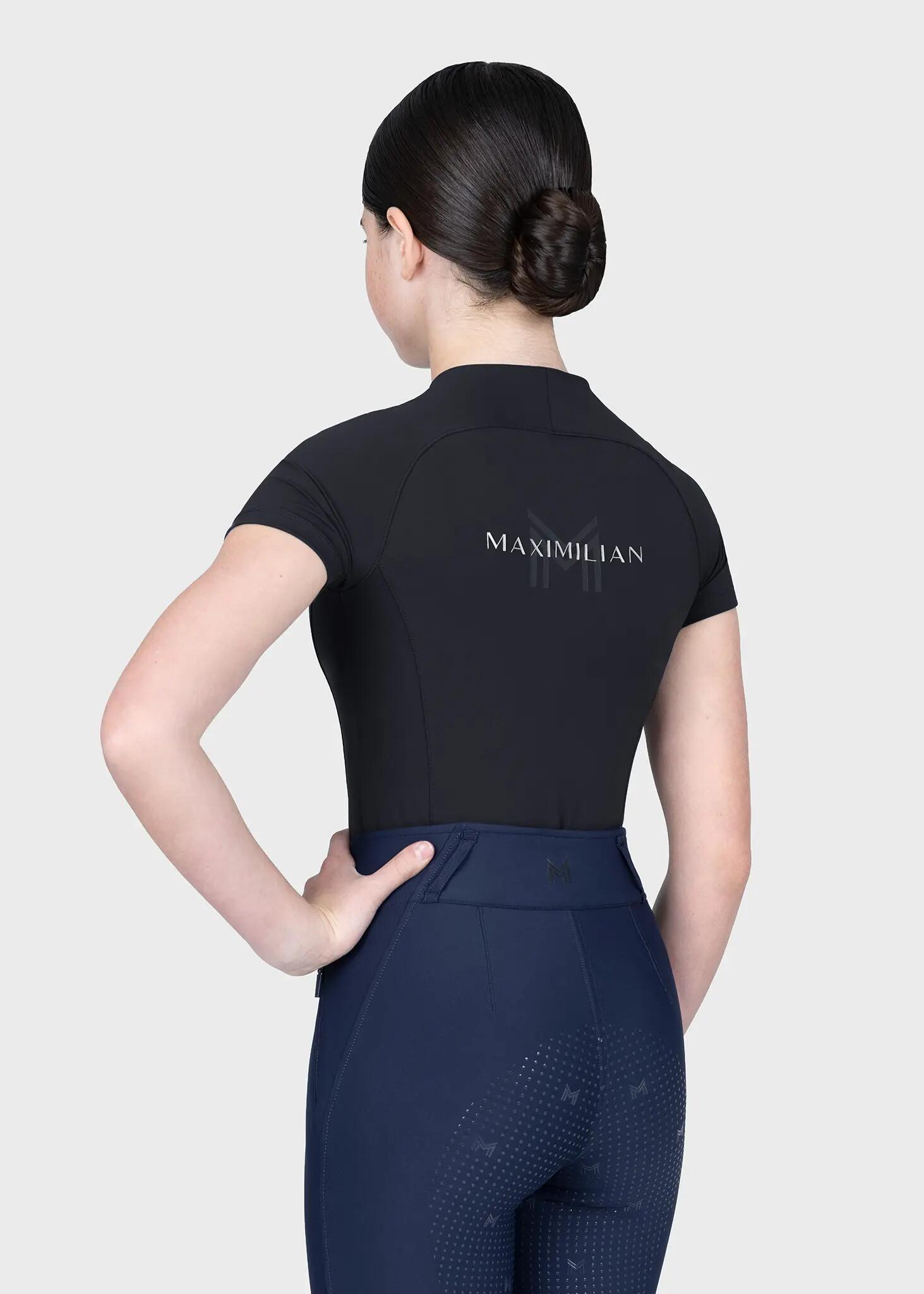 Camiseta Base Manga Corta Niños Equitación Maximilian Nora Negro 2/7