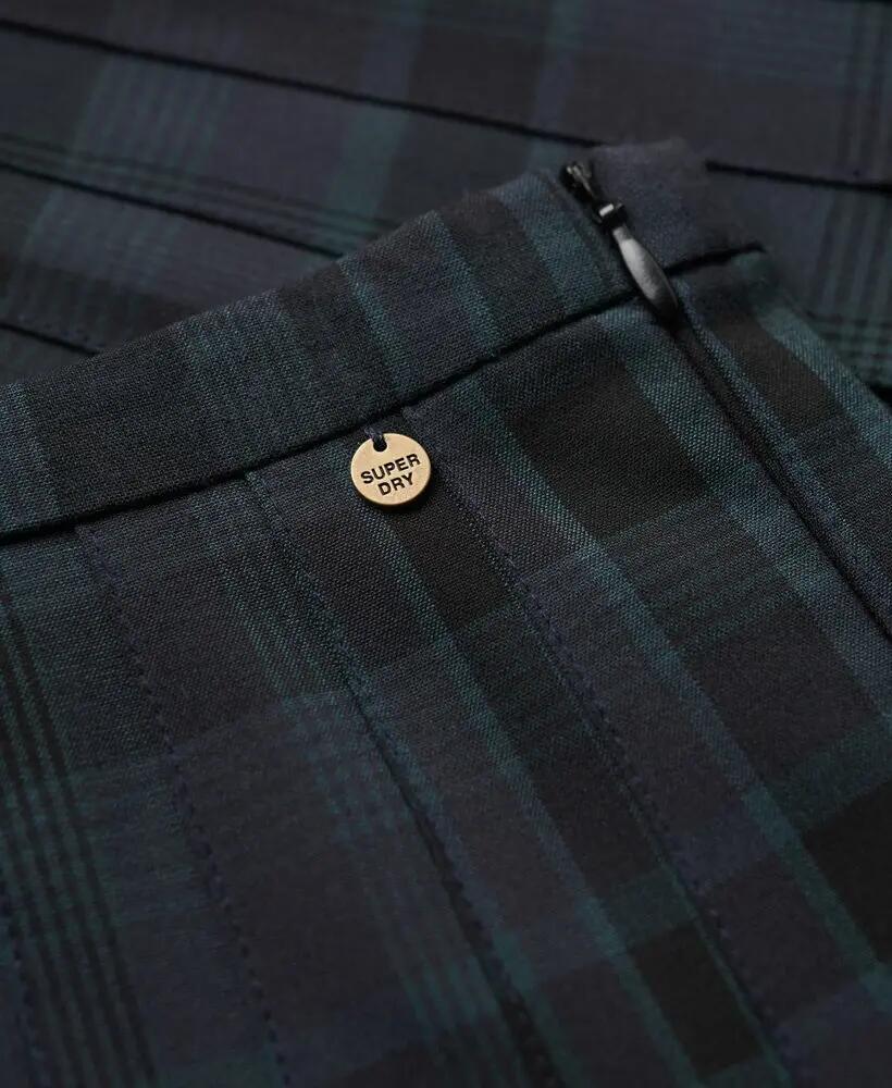 superdry mini-saia plissada aos quadrados – NAVY CHECK 6/7
