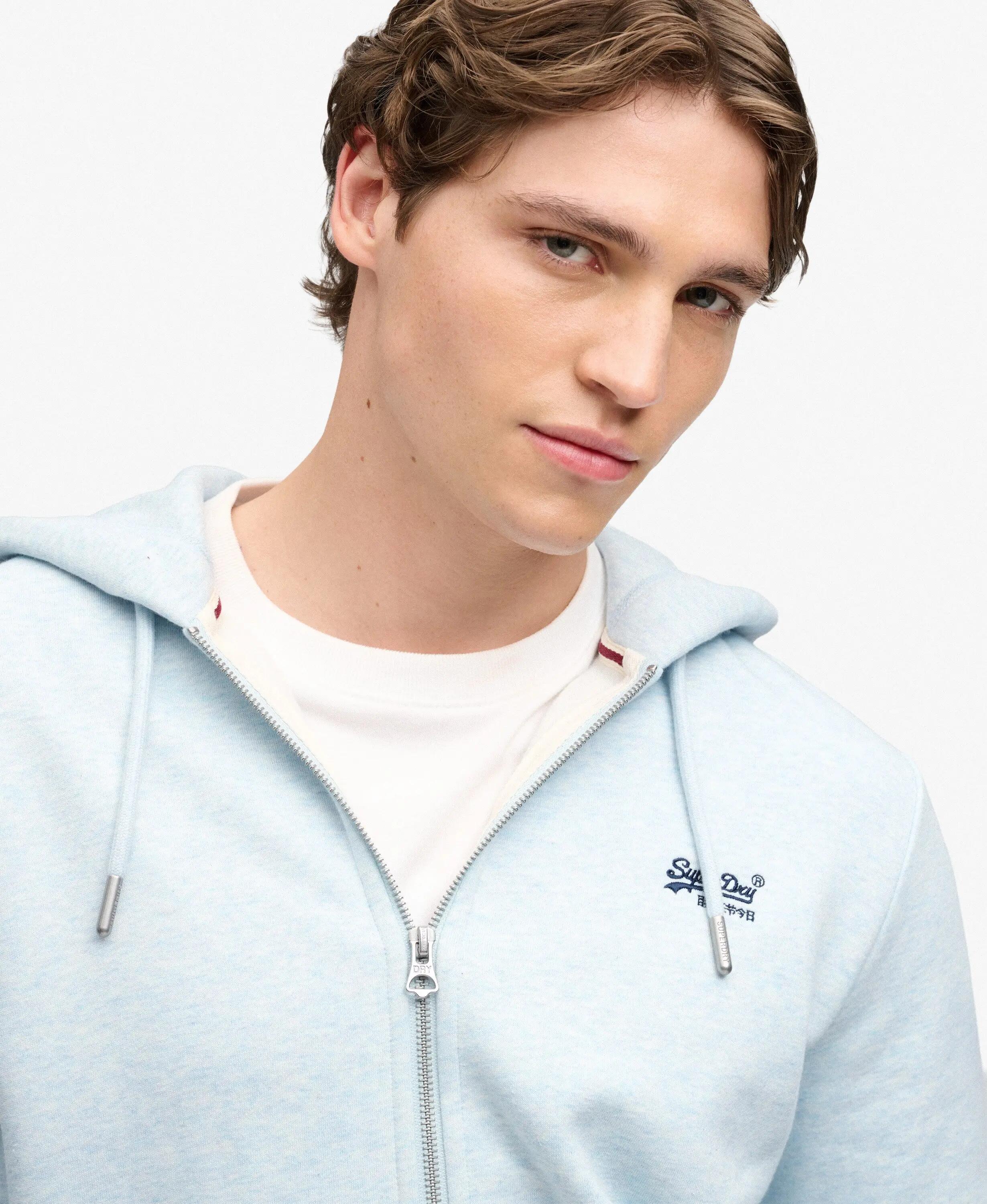 superdry Bluza z kapturem Essential Logo z połowicznym szczotkowaniem i zamkiem 4/7
