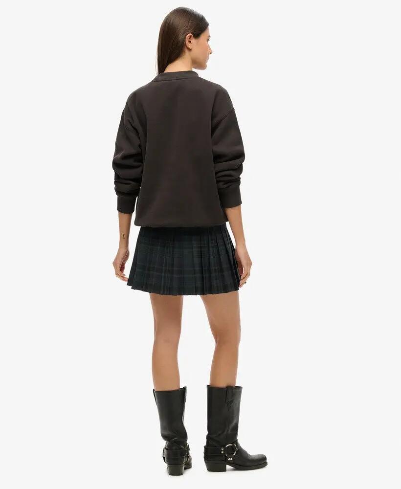 superdry mini-saia plissada aos quadrados – NAVY CHECK 5/7